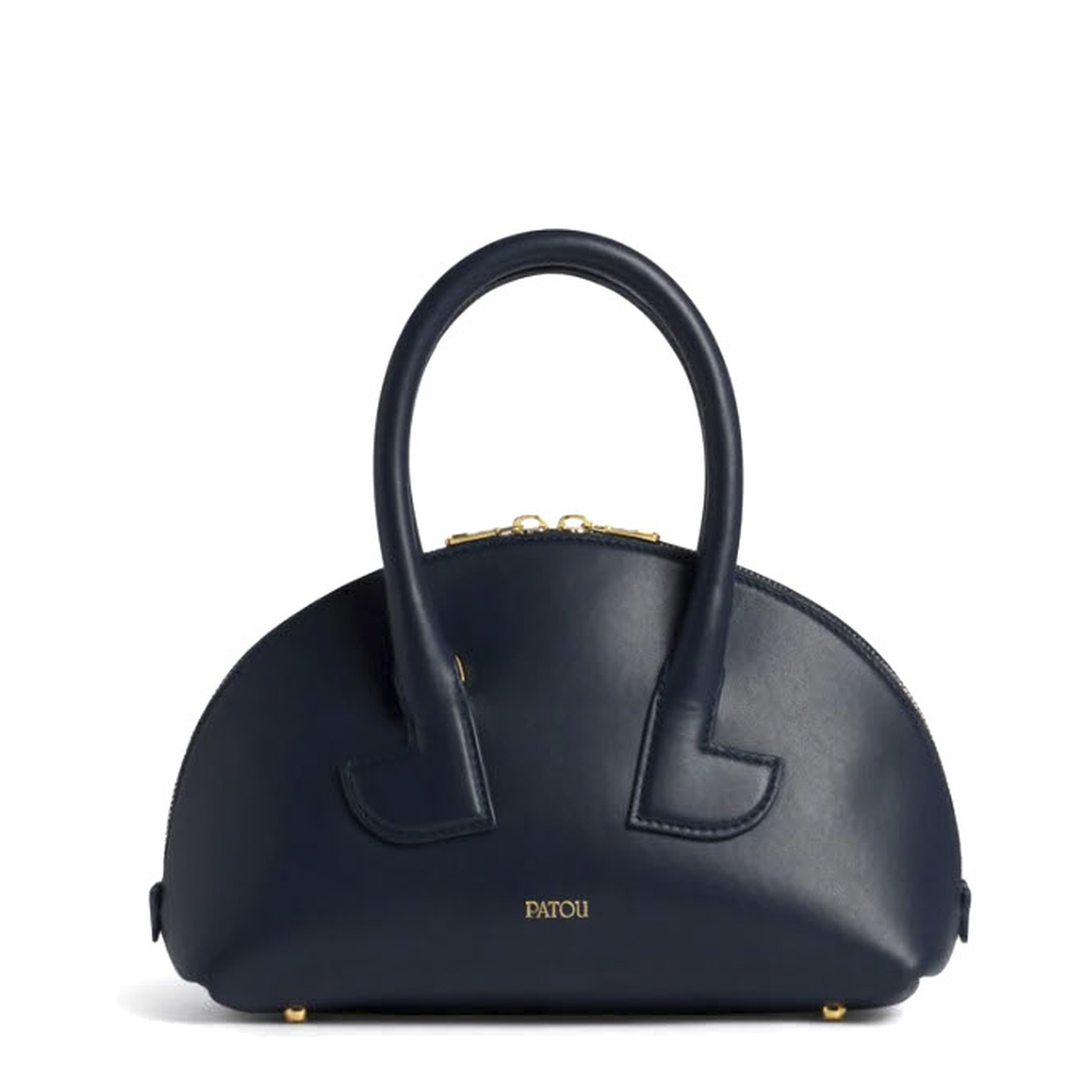Le Patou PM Calf Leather Bowling Bag - Navy Black - Image 1