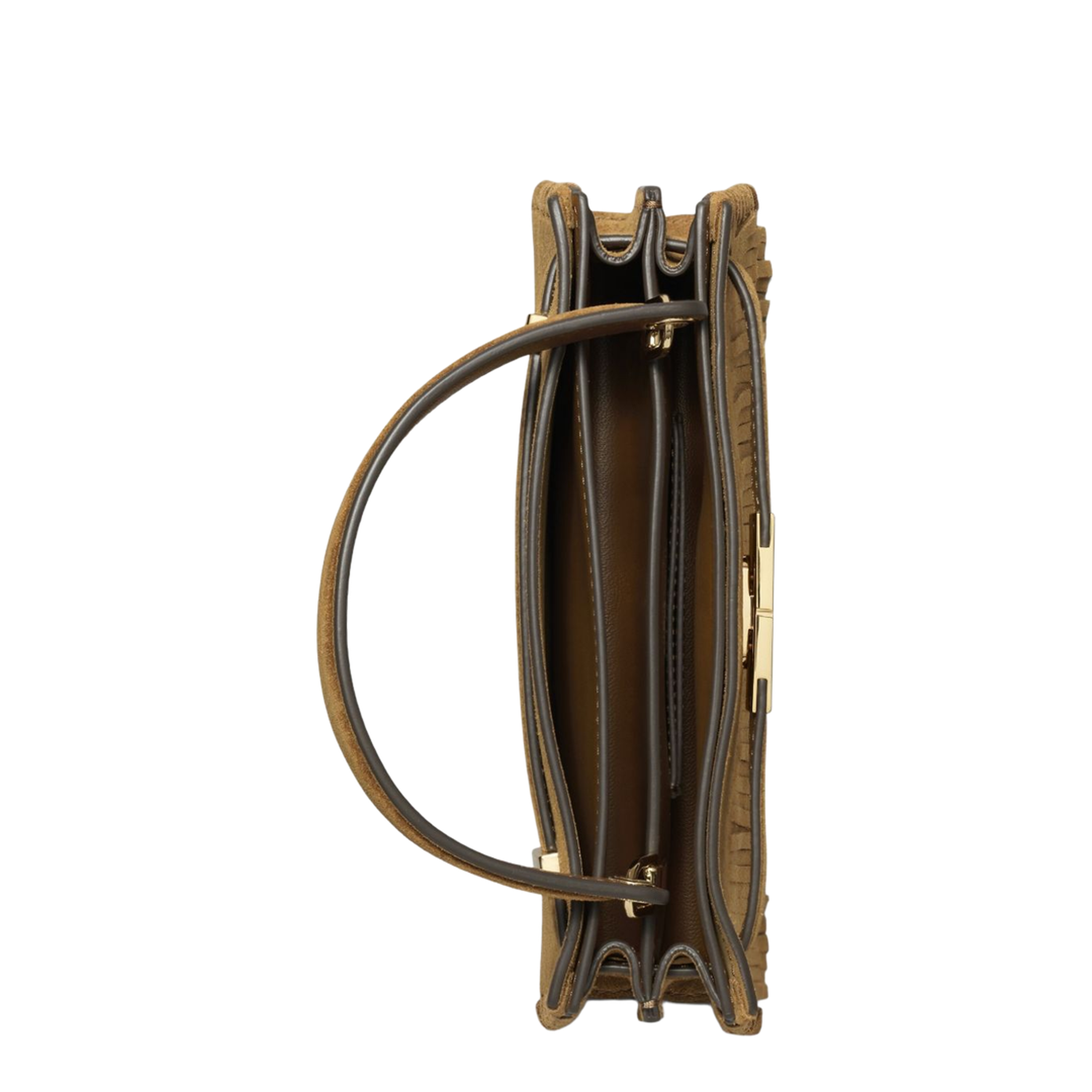 Lee Radziwill Mini Suede Fringe Top-Handle Bag - Wild Tabacco - Image 4