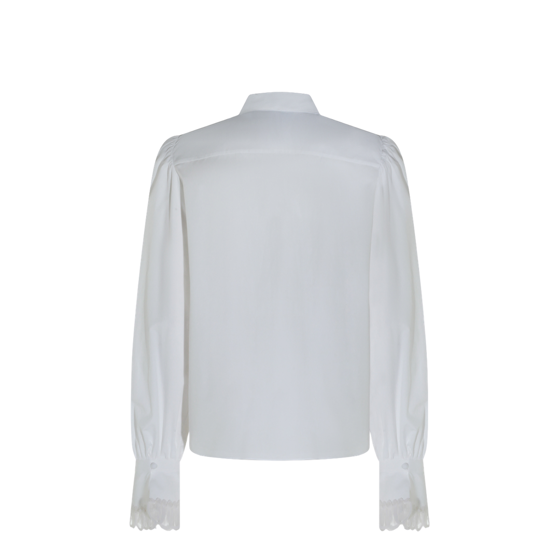 White Cotton Poplin Shirt - Image 4