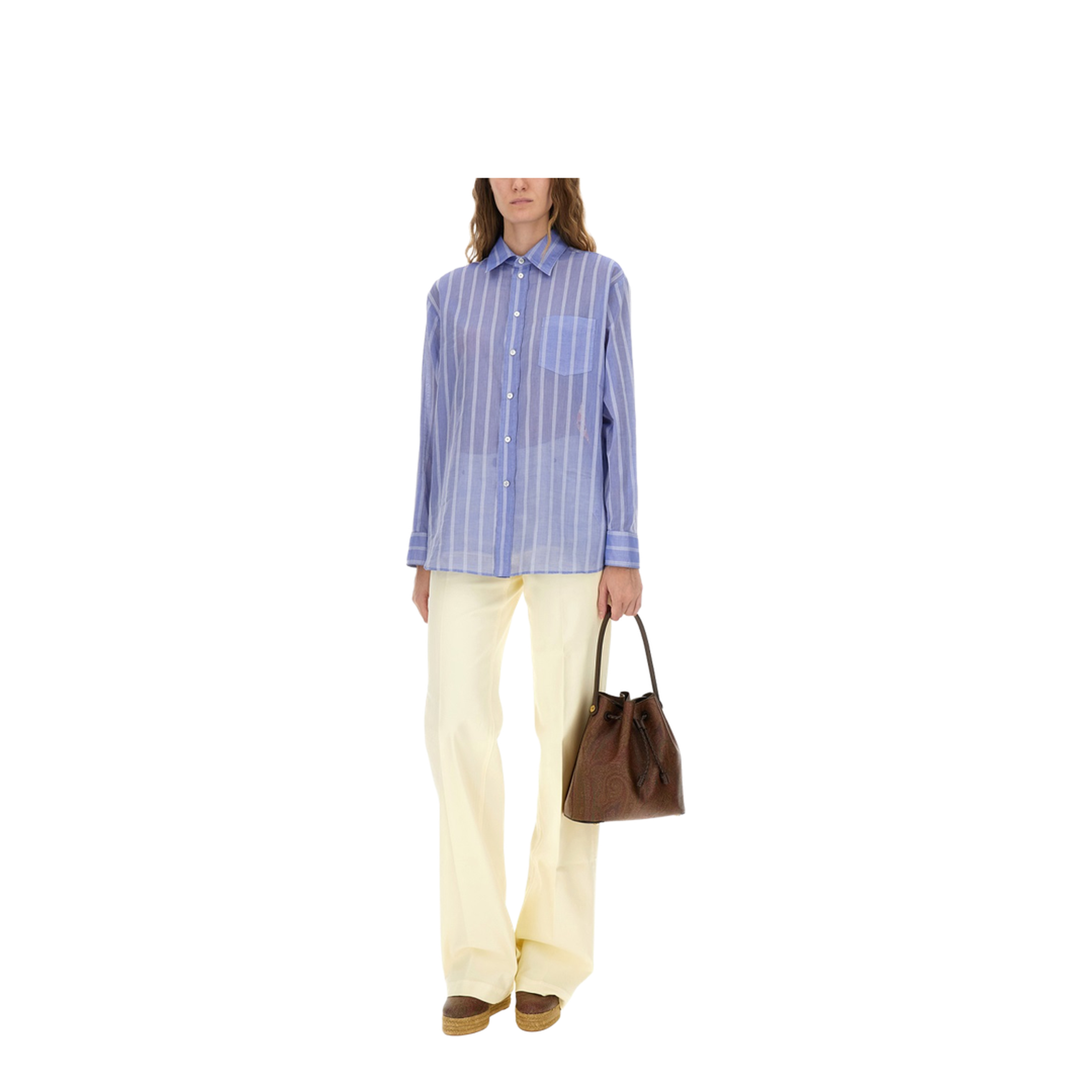 STRIPED COTTON SHIRT - Image 2