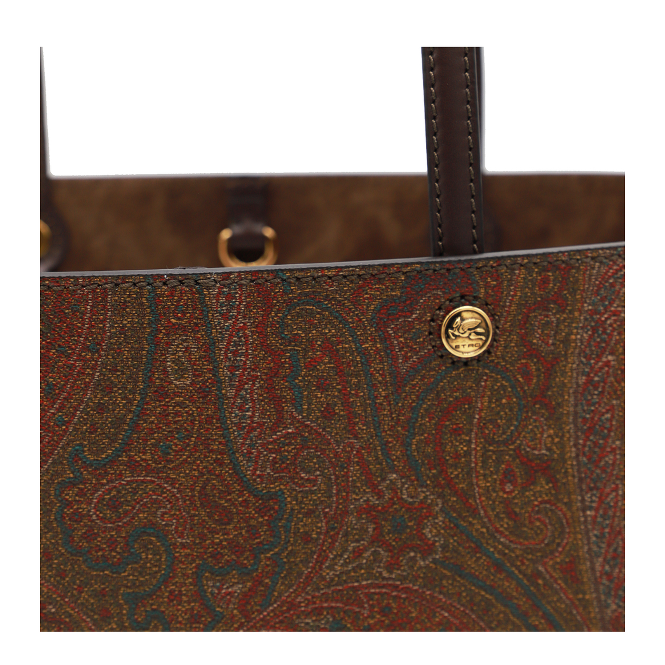 Essential Medium Paisley Jacquard Tote Bag - Brown - Image 6