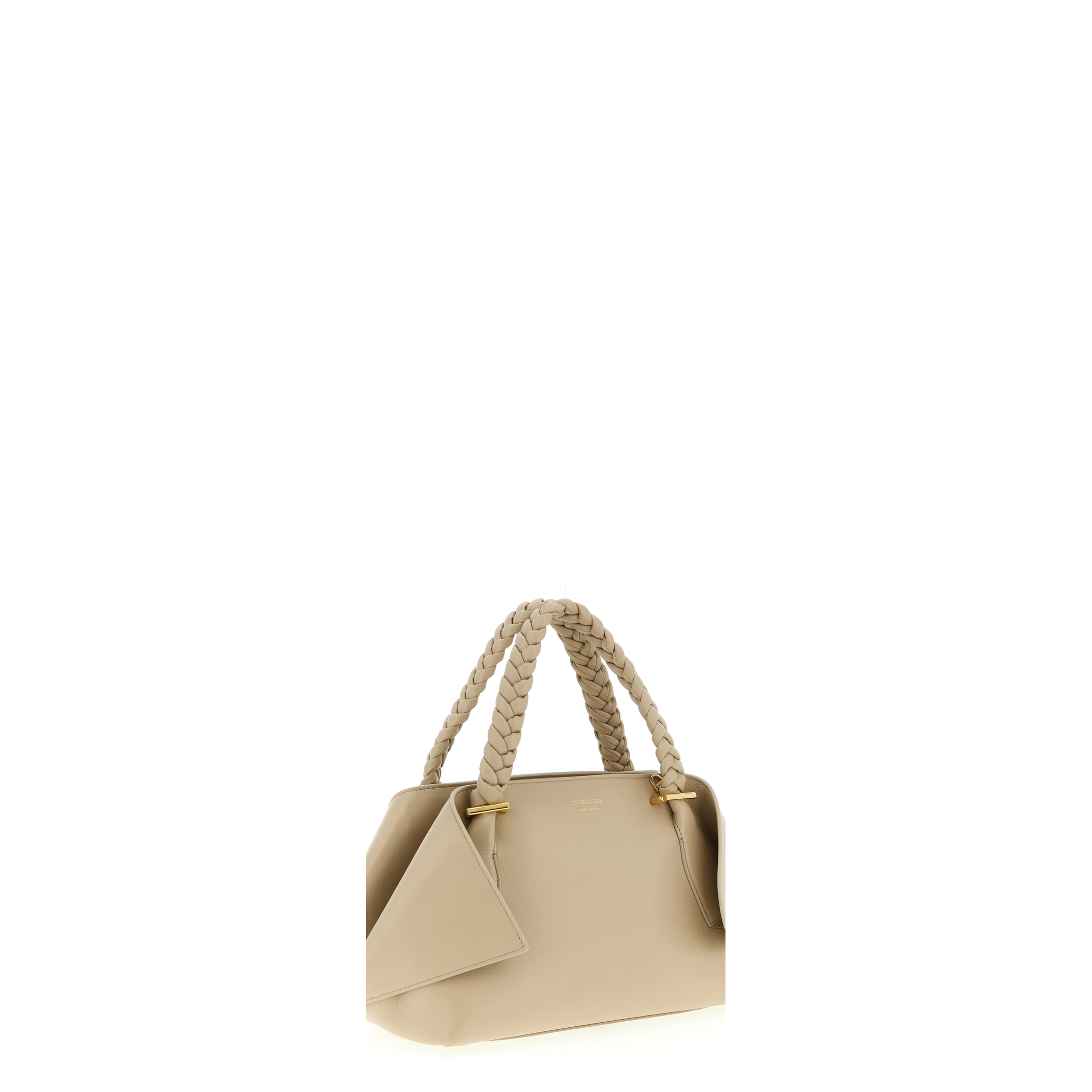 Handbag (M) Leather Beige - Image 3