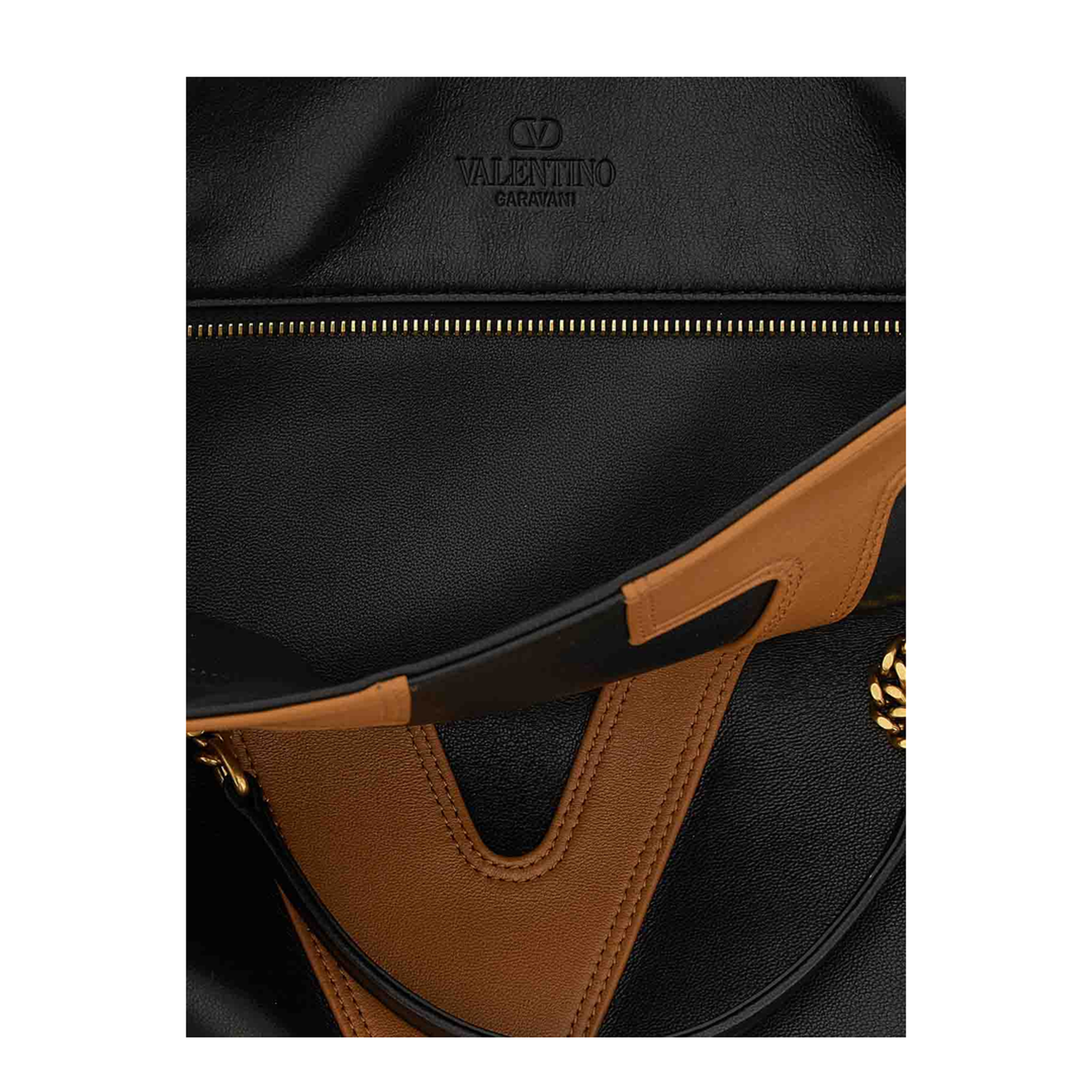 Viva Superstar Midi Lamb Leather Shopping Bag - Brown - Image 4