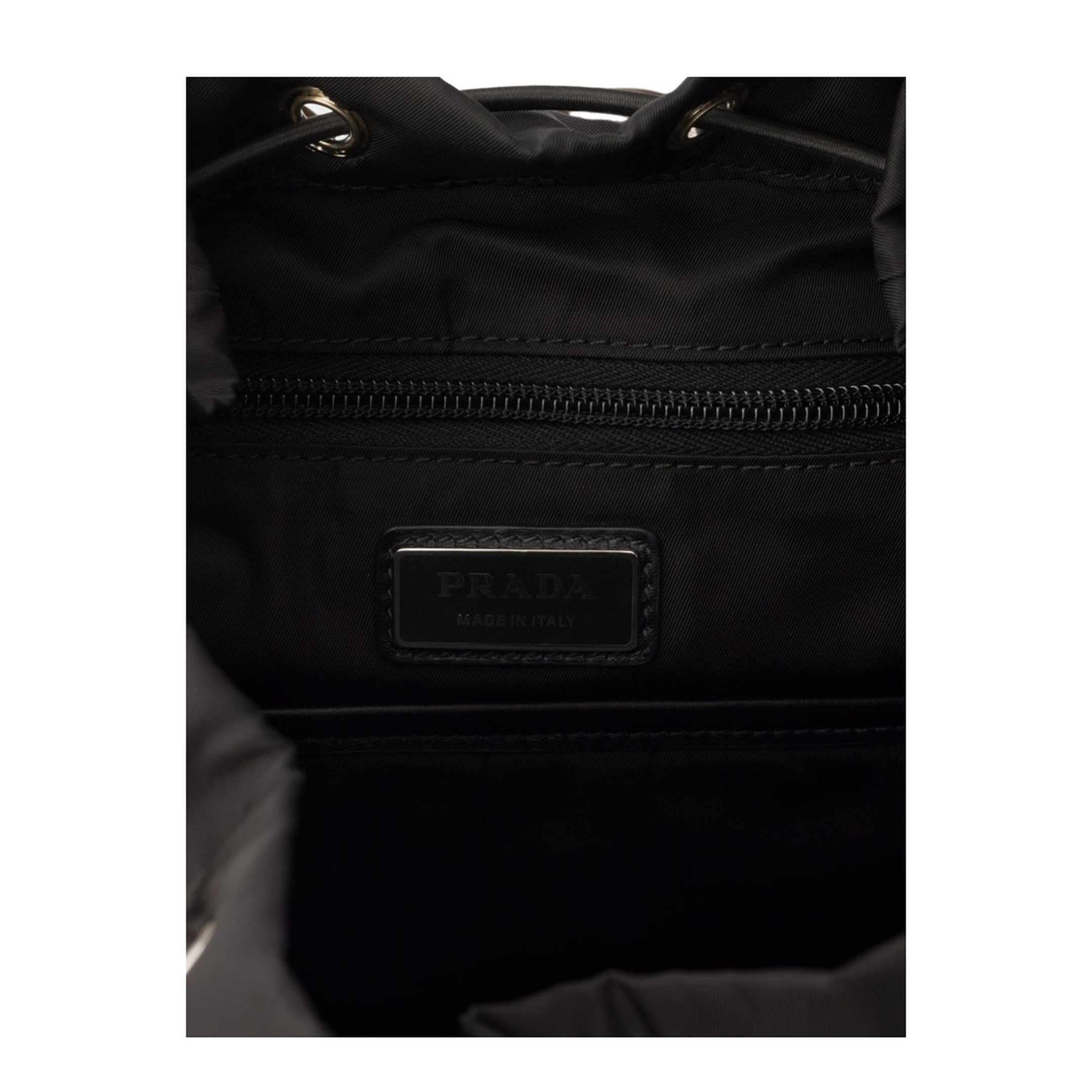 Re-Nylon Calfskin Trim Backpack - Black/Burnt - Image 3