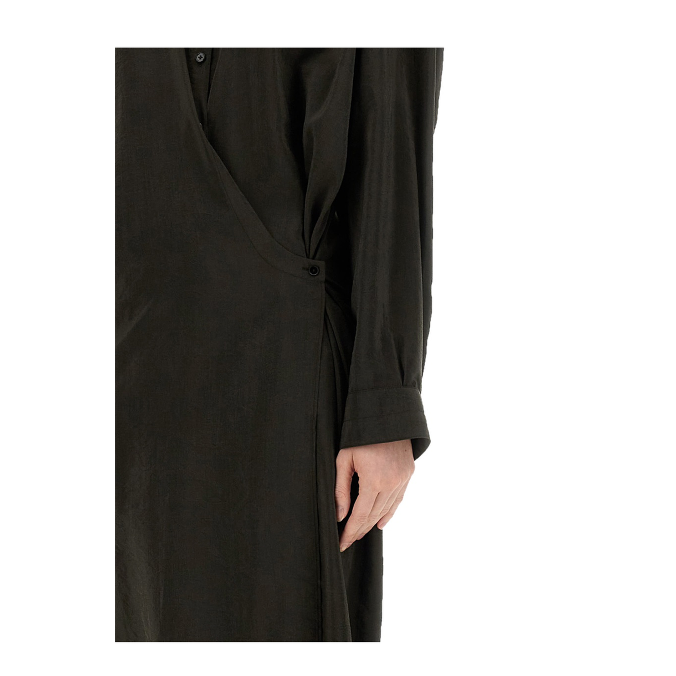 Straight Collar Twisted Dress - Image 2