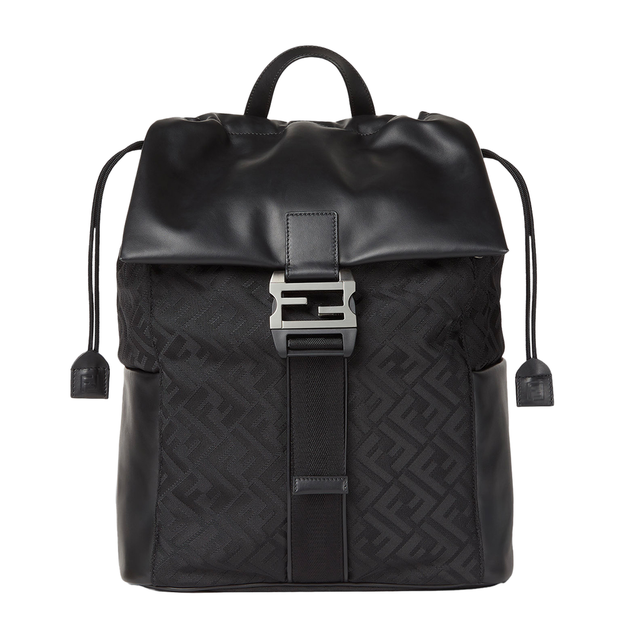 Flux Nylon & Leather Backpack - Black - Image 1