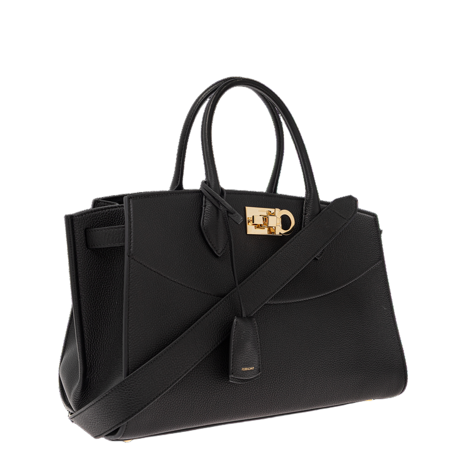 Studio Soft Large Calfskin Tote - Nero - Image 3