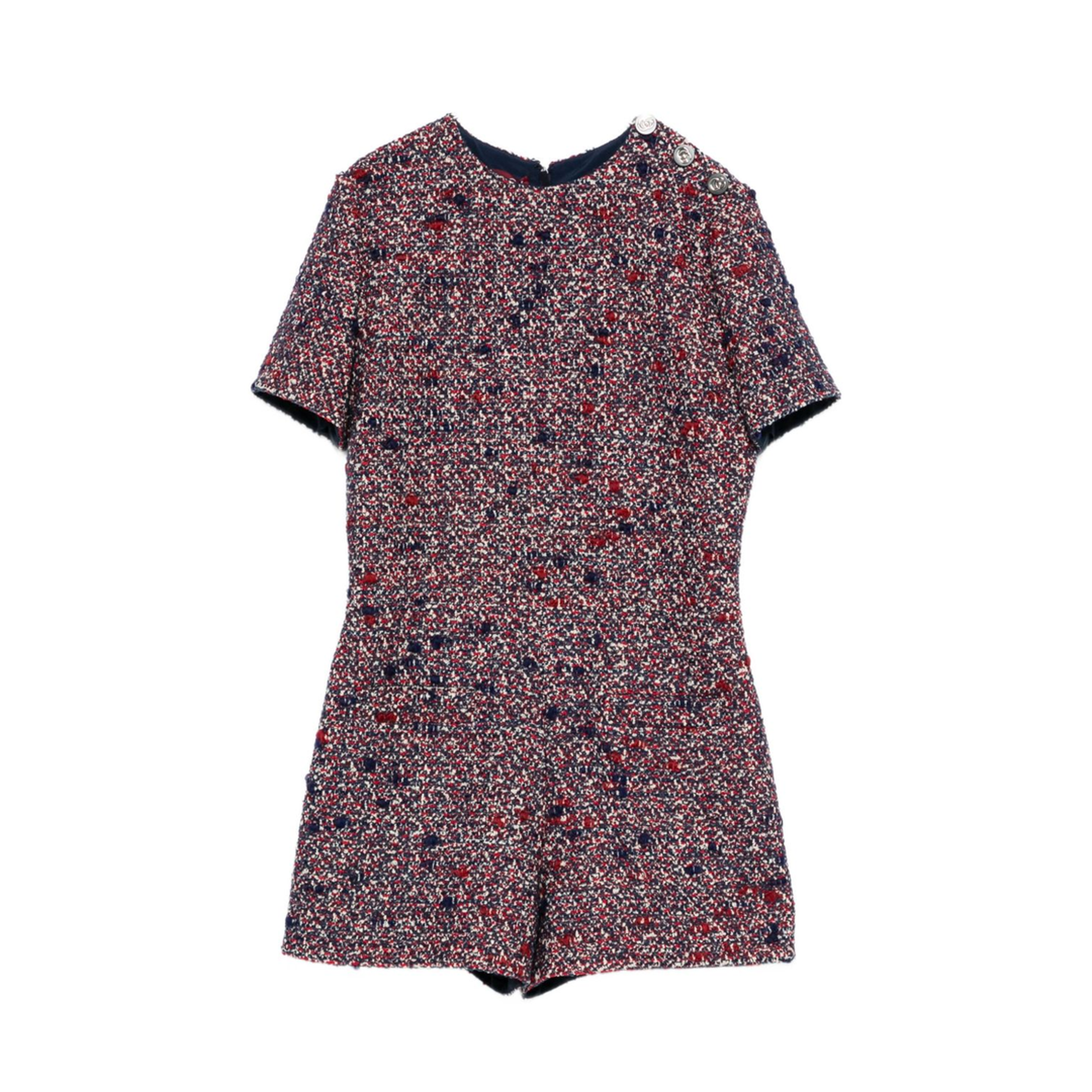 Bouclé Wool Short Jumpsuit - Image 1