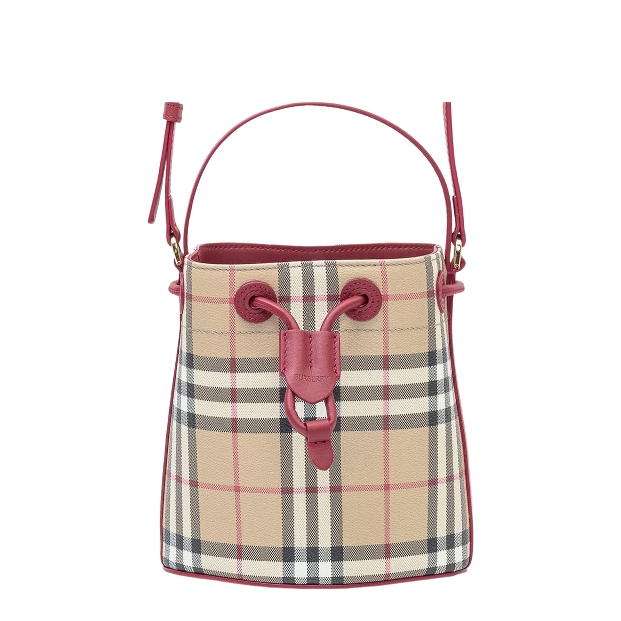 Checkered Bucket Bag - Image 1