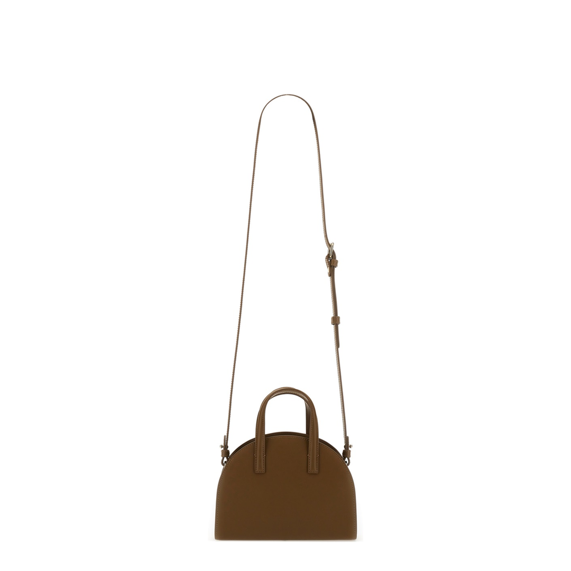 Demi-Lune Small Cowhide Tote Bag - Terre - Image 2