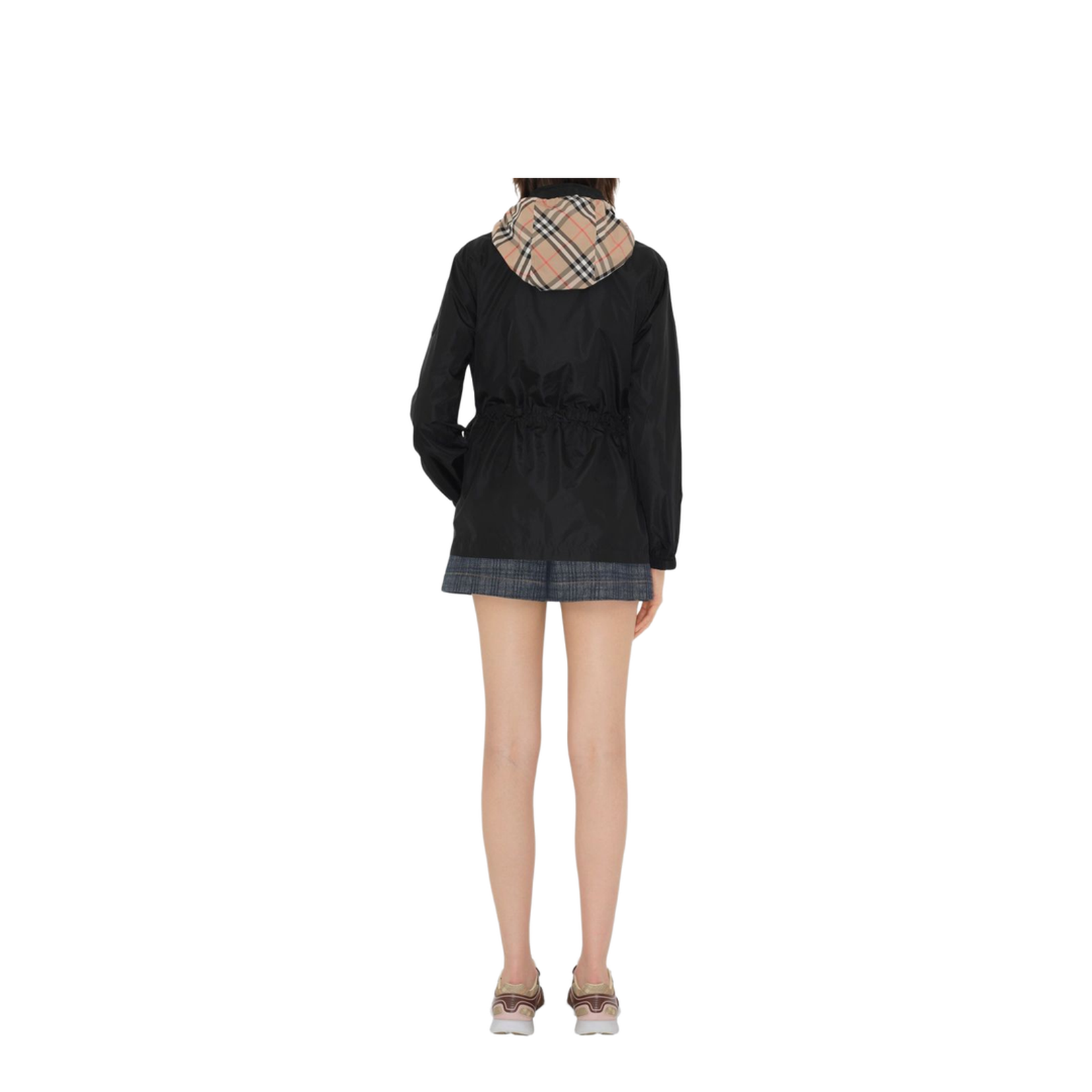 Check Motif Nylon Jacket - Image 2