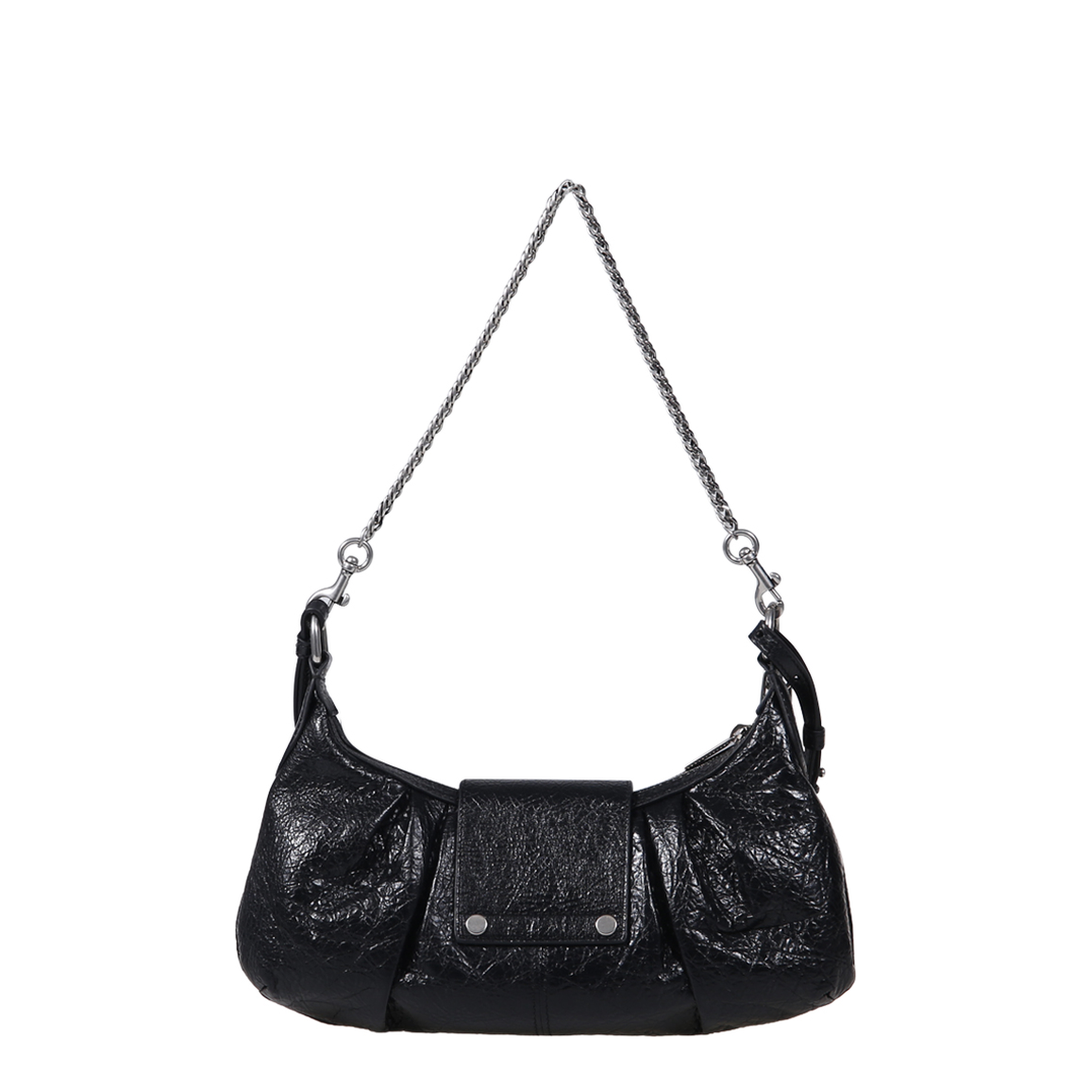Pamela Small Arena Lambskin Shoulder Bag - Black - Image 3