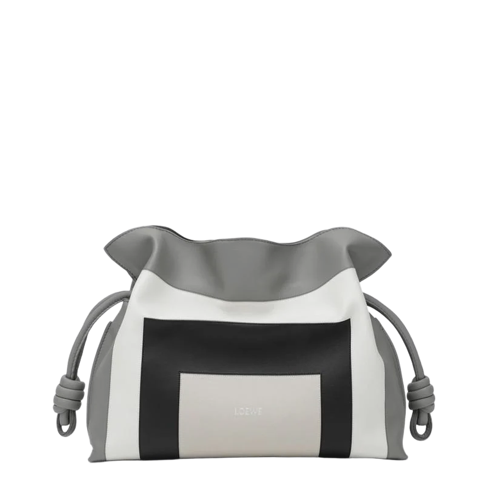 Medium Flamenco Clutch Bag Grey - Image 1