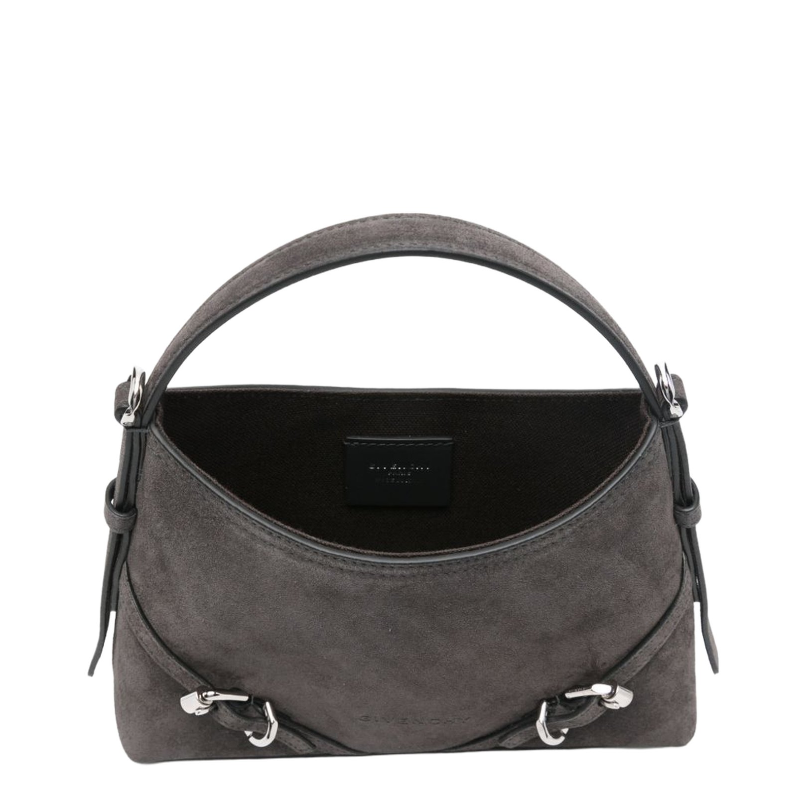 Voyou Leather Mini Bag Grey - Image 5
