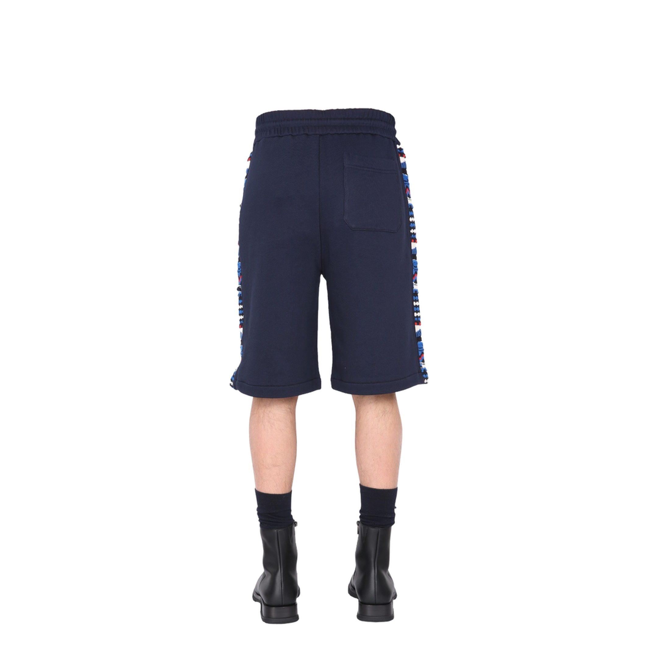 Embroidered Logo and Jacquard Insert Bermuda - Image 4