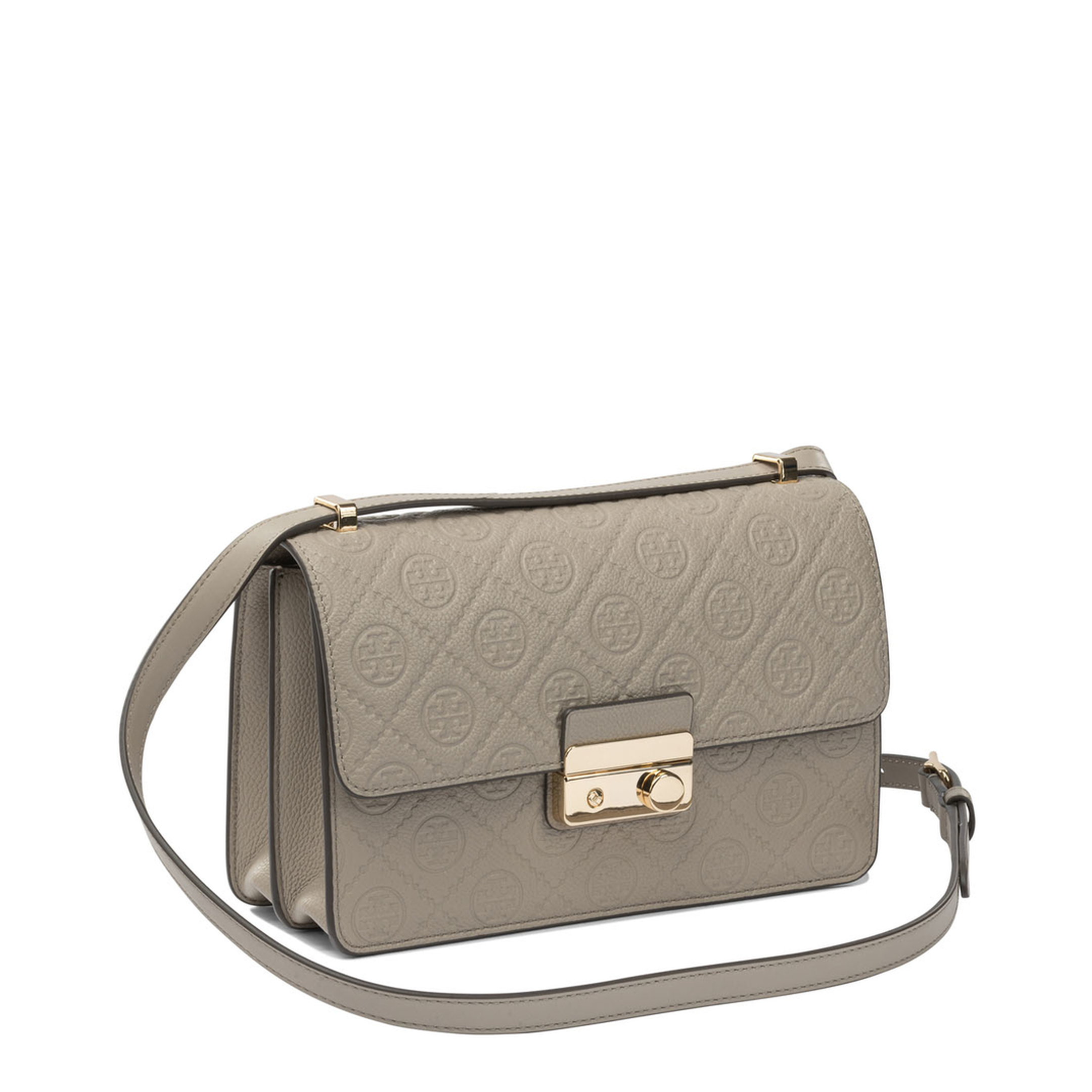 T Monogram Pebbled Leather Shoulder Bag - Chicory Brown - Image 2