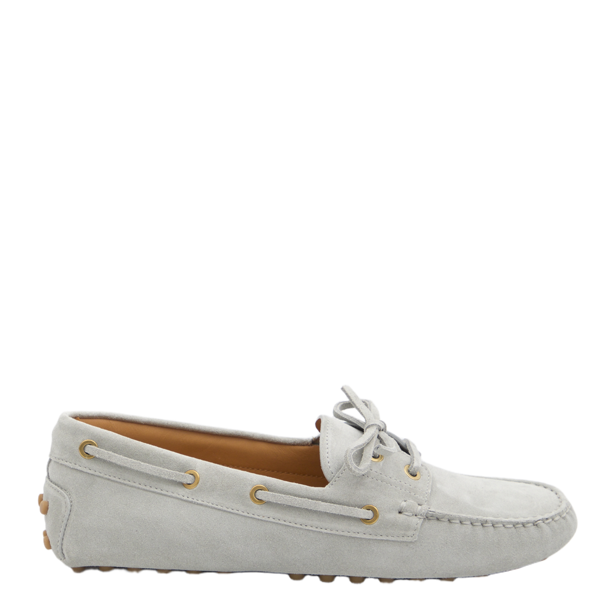 Light Blue Loafers With Almond Toe And Laces - Image 1
