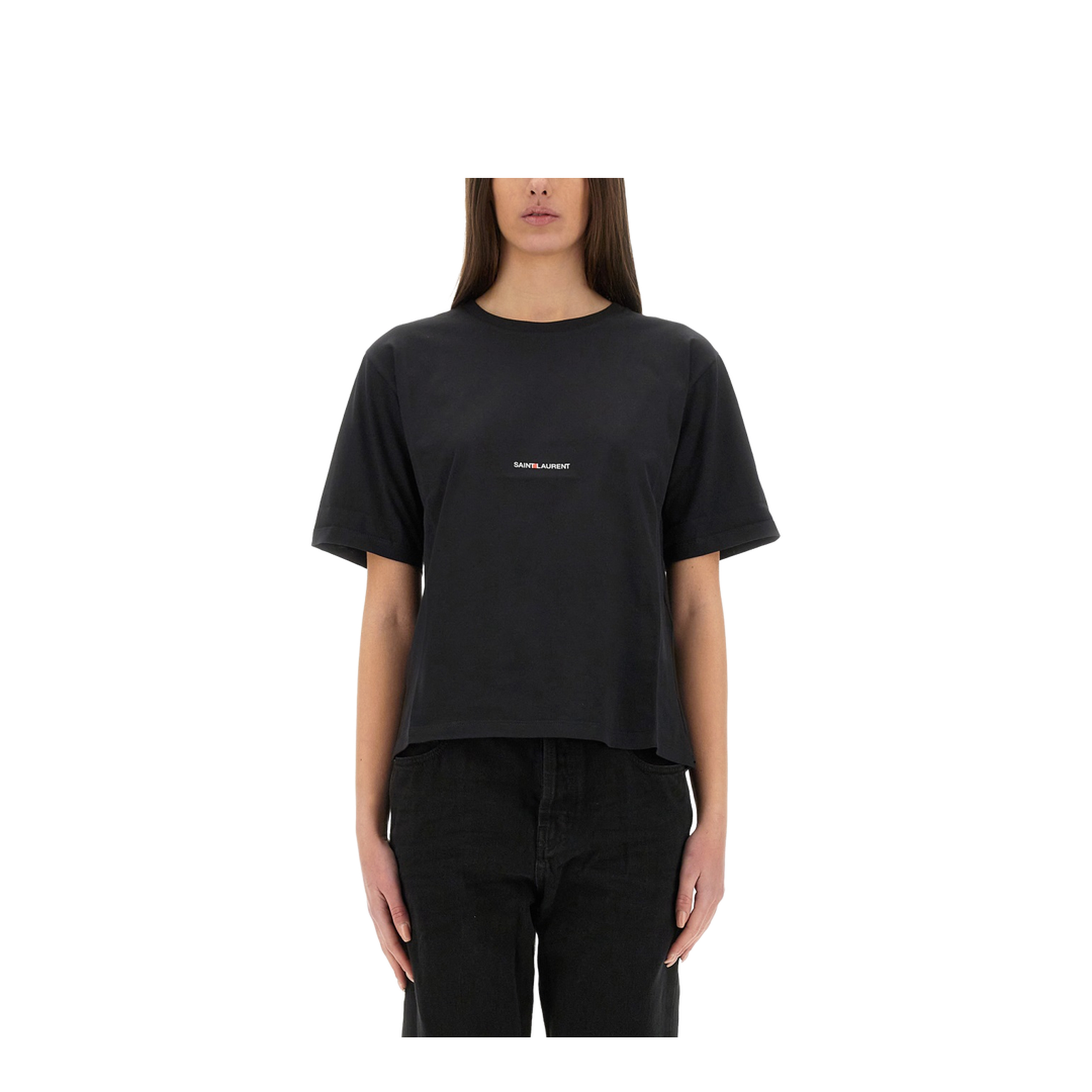 Logo Lettering Print Black Tee - Image 1