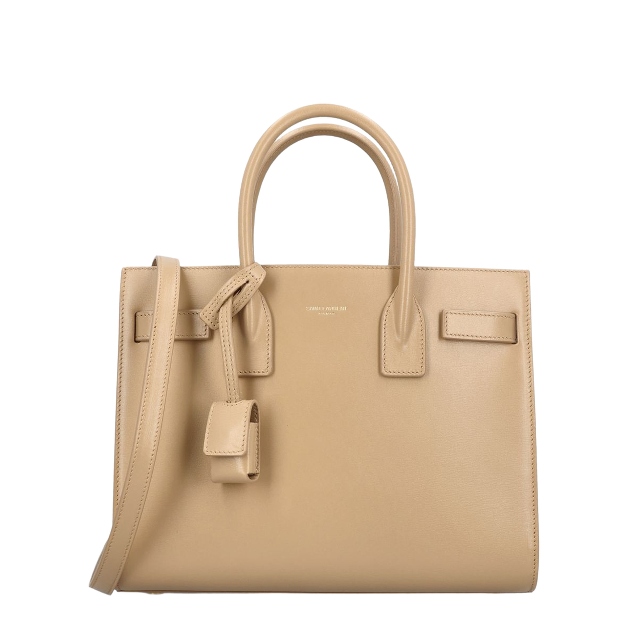 Sac De Jour Baby Smooth Leather Shoulder Bags - Beige - Image 1