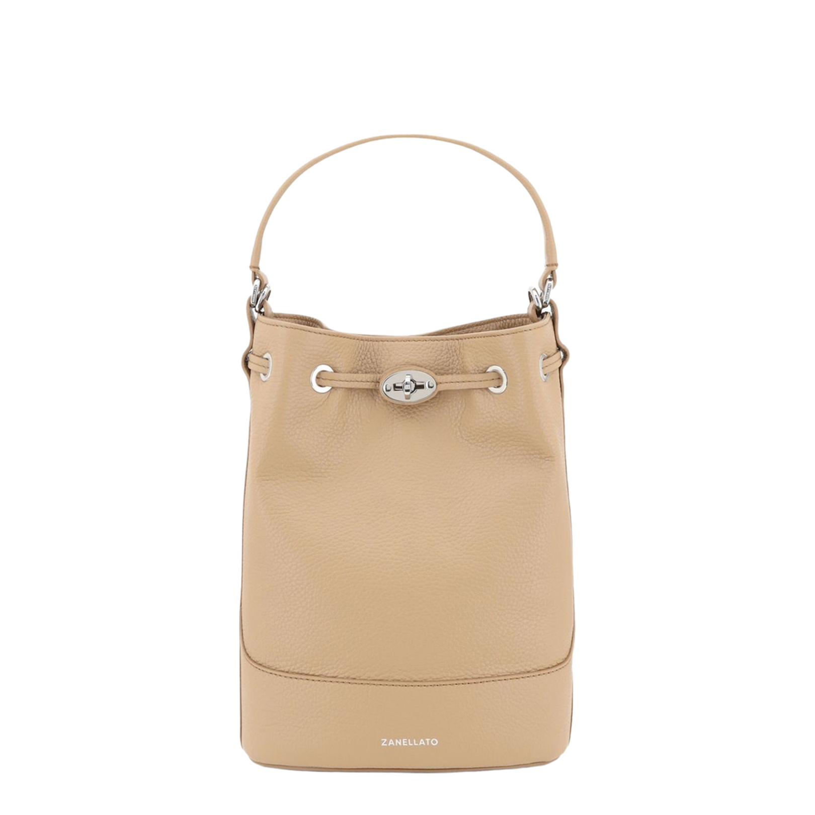 Monda Daily Small Calfskin Bucket Bag - Light Brown - Image 1