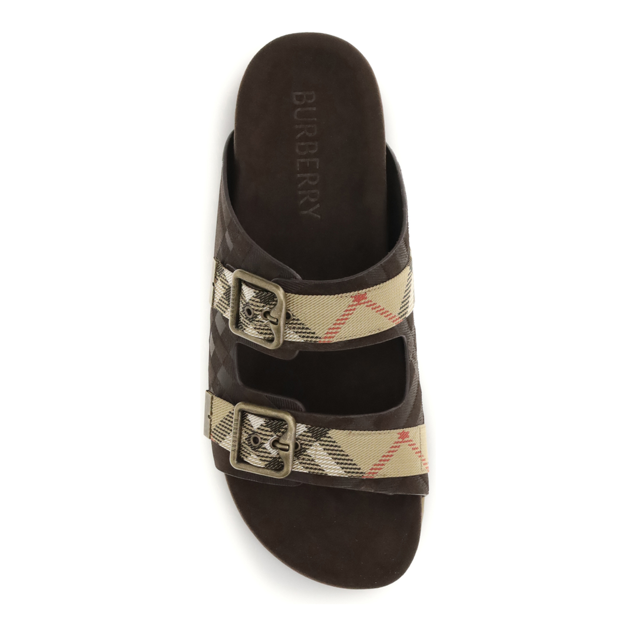 Check Suede Urchin Sandals - Image 4
