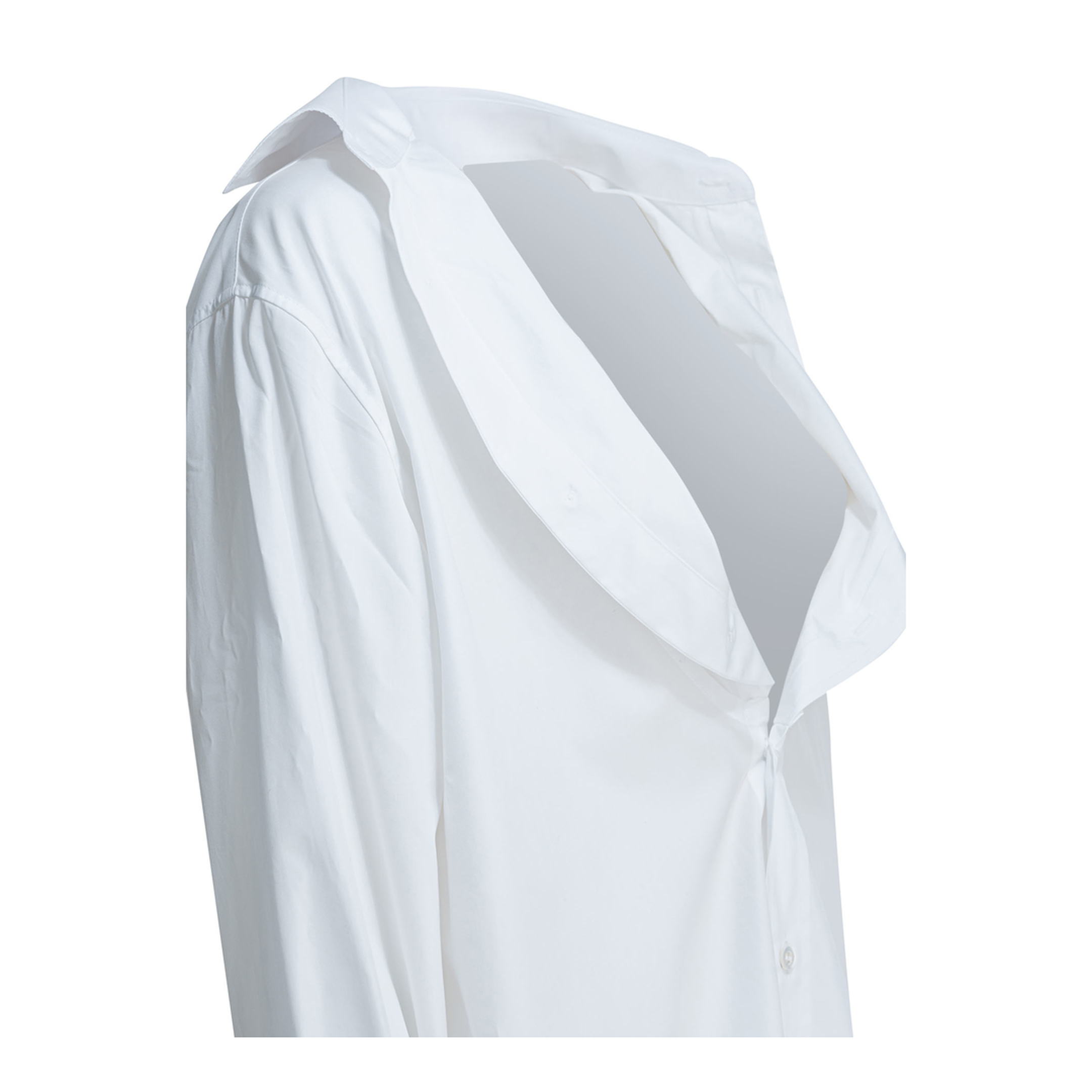 White Folded-Collar Shirt - Image 3