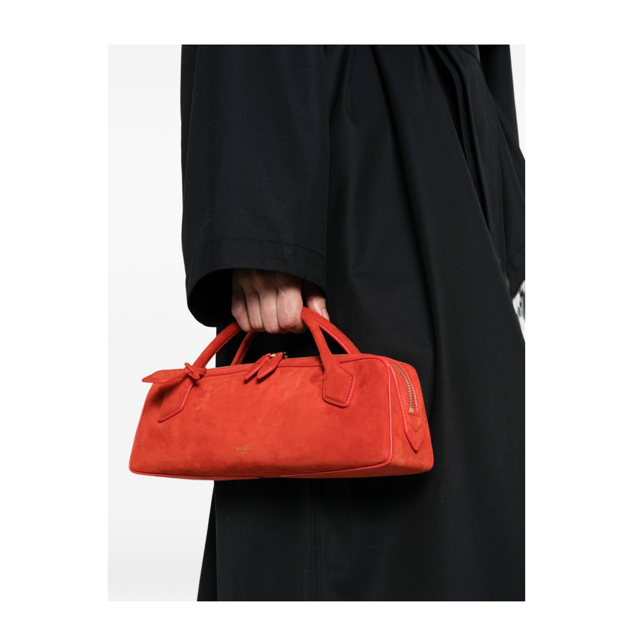 Le Teckel Suede Clutch - Garnet Red - Image 2