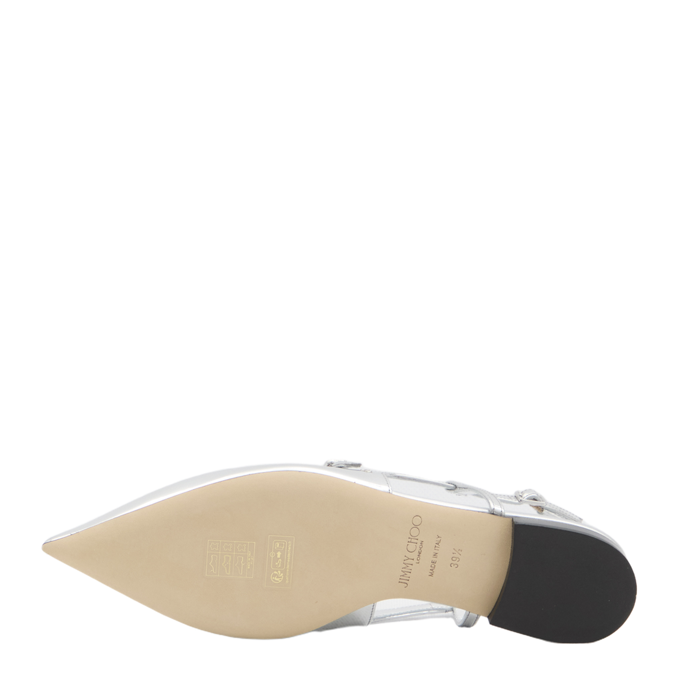 Didi Flat Slingbacks in Laminated Leather - Image 4