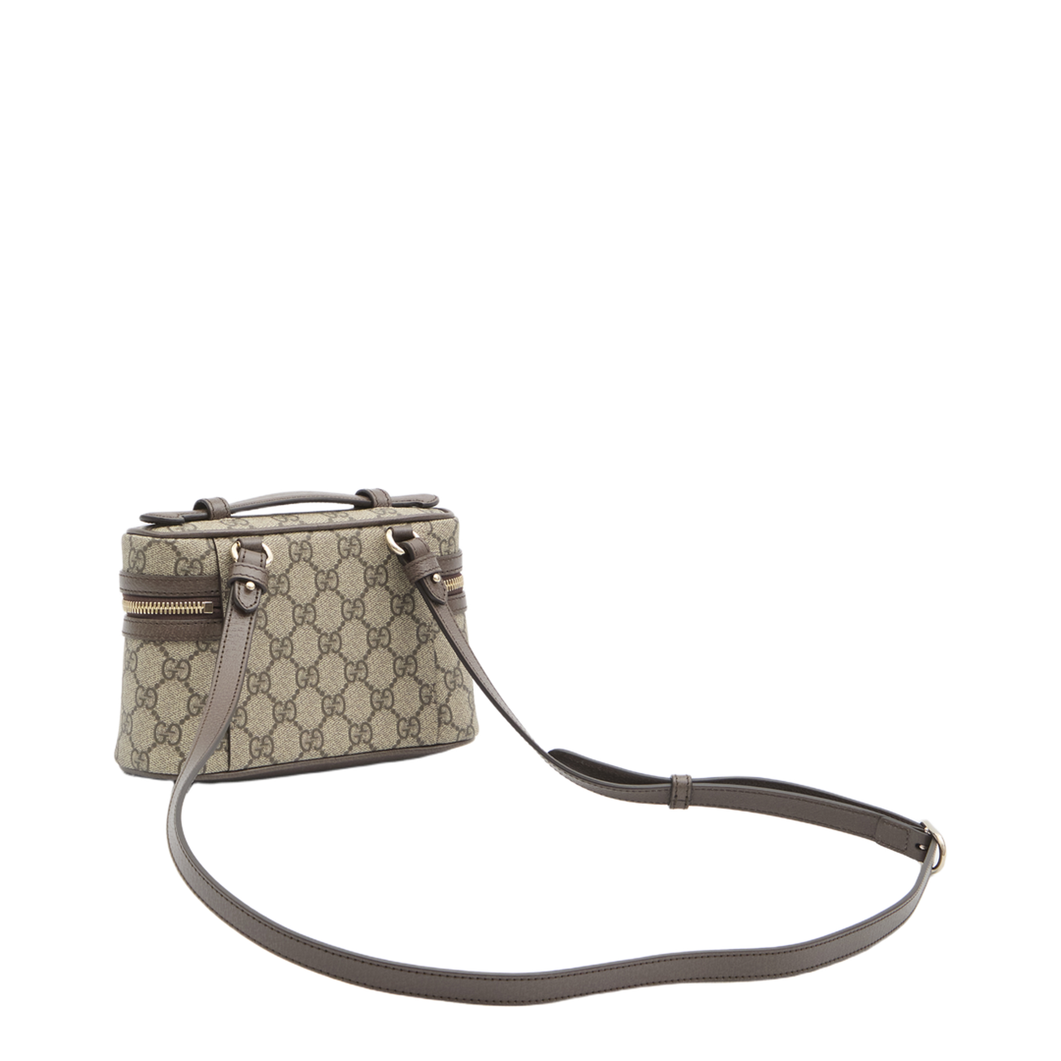 Ophidia Small GG Monogram Coated Fabric Vanity Bag - Beige and Brown - Image 2