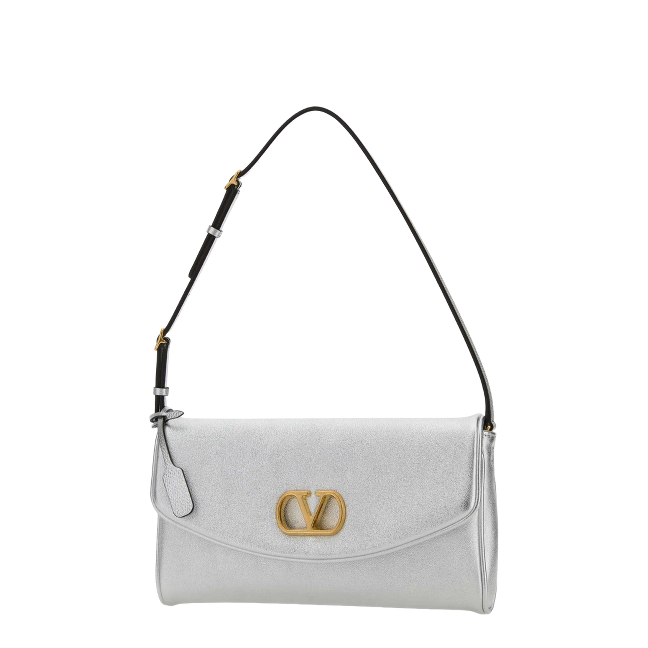 Silver Nappa Leather Shoulder Bag - Image 2