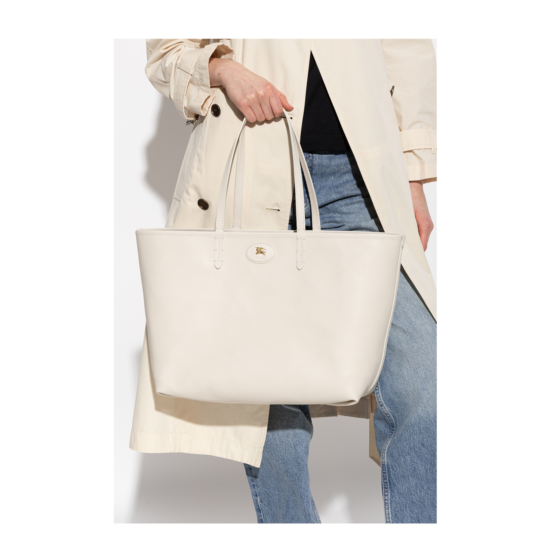 Bloomsbury Medium Calfskin Tote - Soap Beige - Image 2