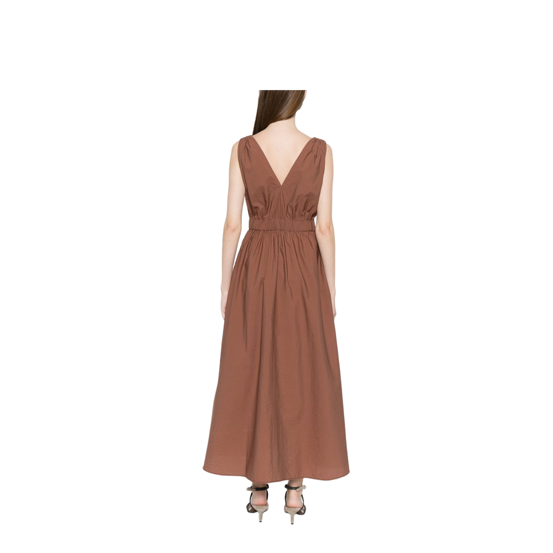 Cotton Long Dress Brown - Image 2