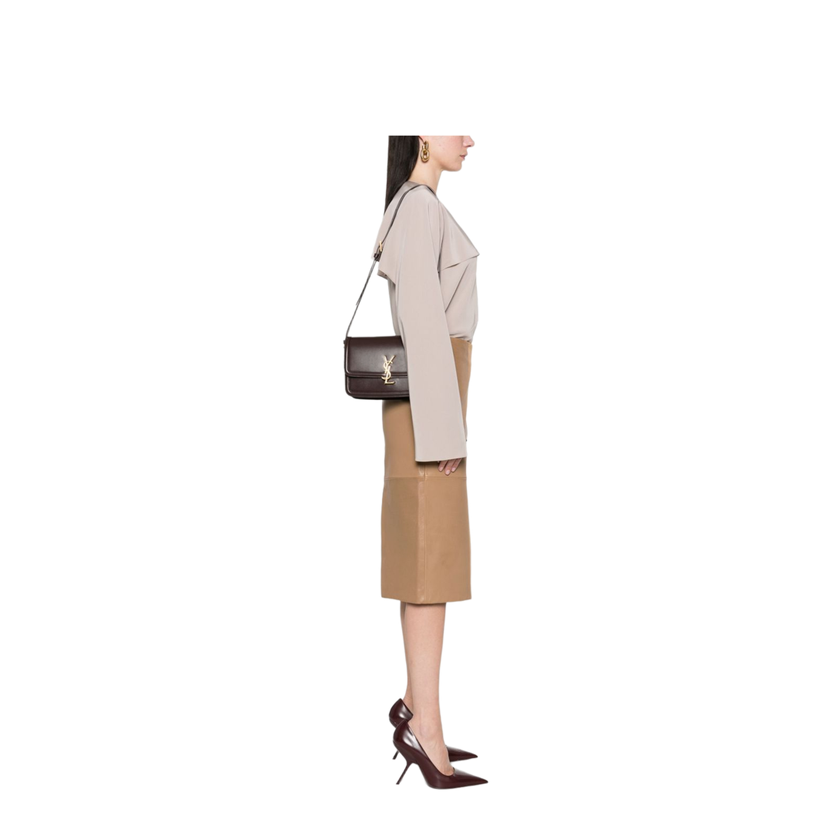 Solferino Medium Leather Shoulder Bags - Brown - Image 2