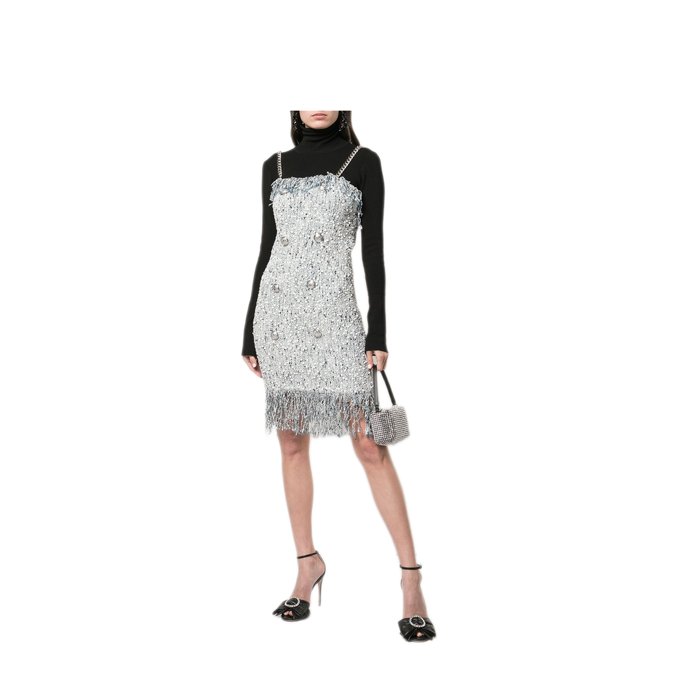 Heiress Medium Pouch In Crystal Mesh - Image 2