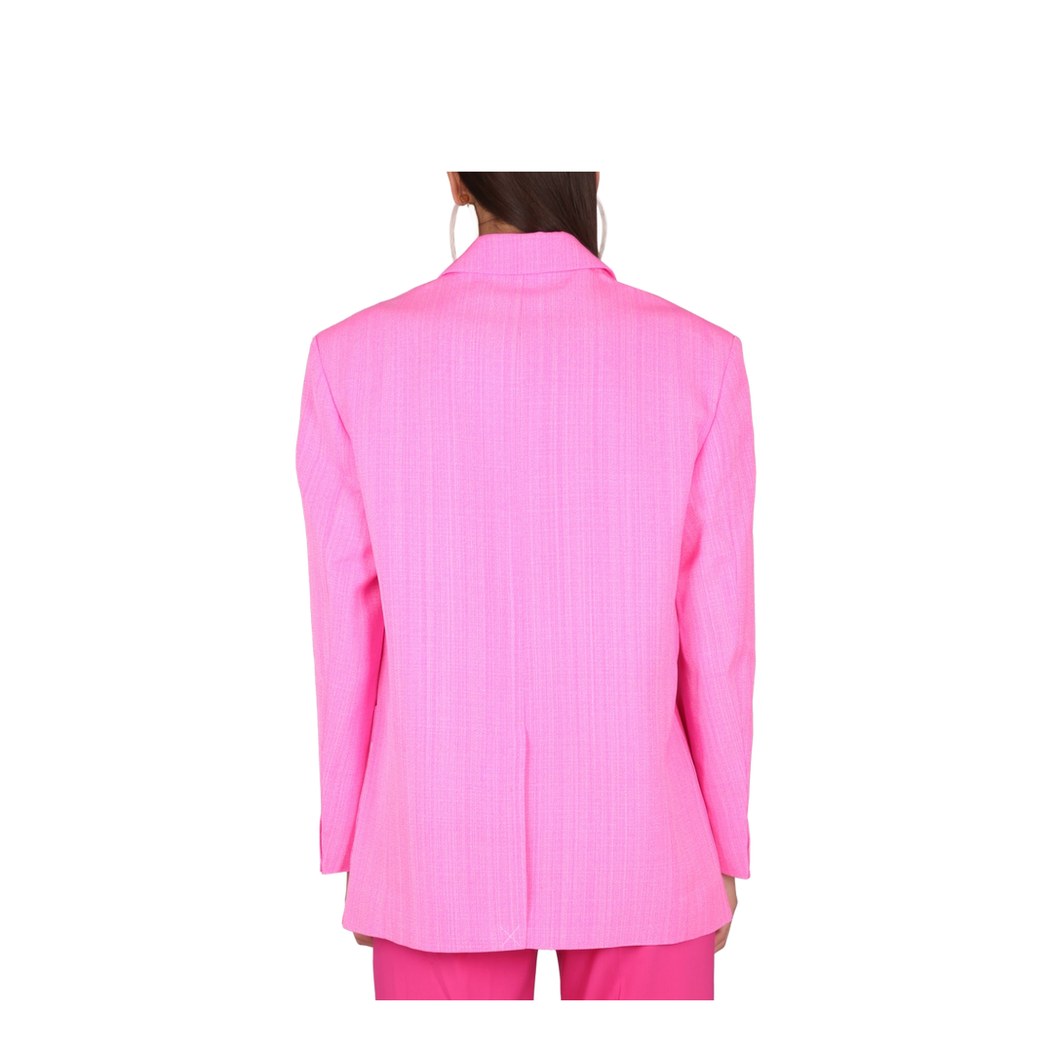 Blazer With Notched Lapel - Pink - Image 3