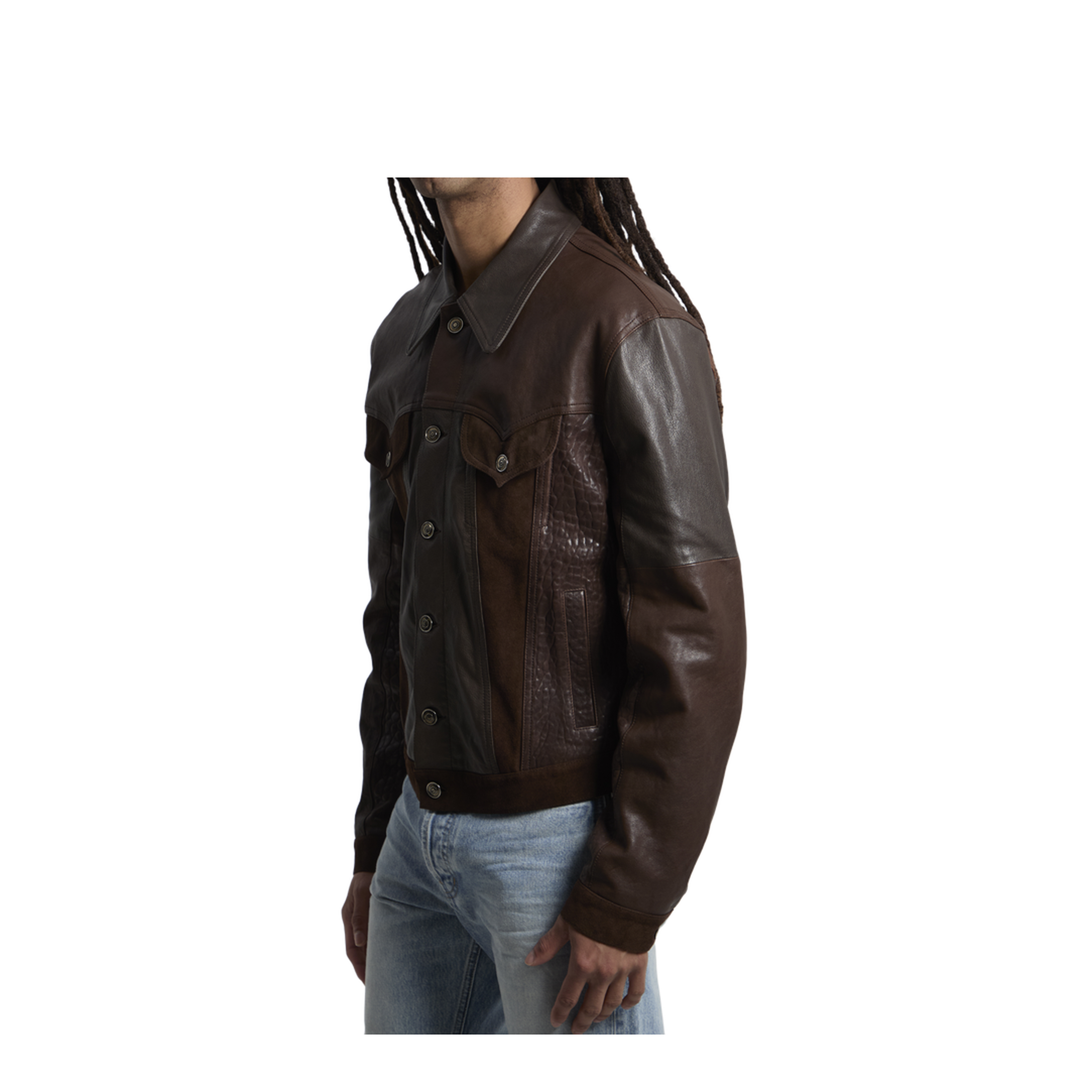 Men's Leather Jacket Brown - Image 2