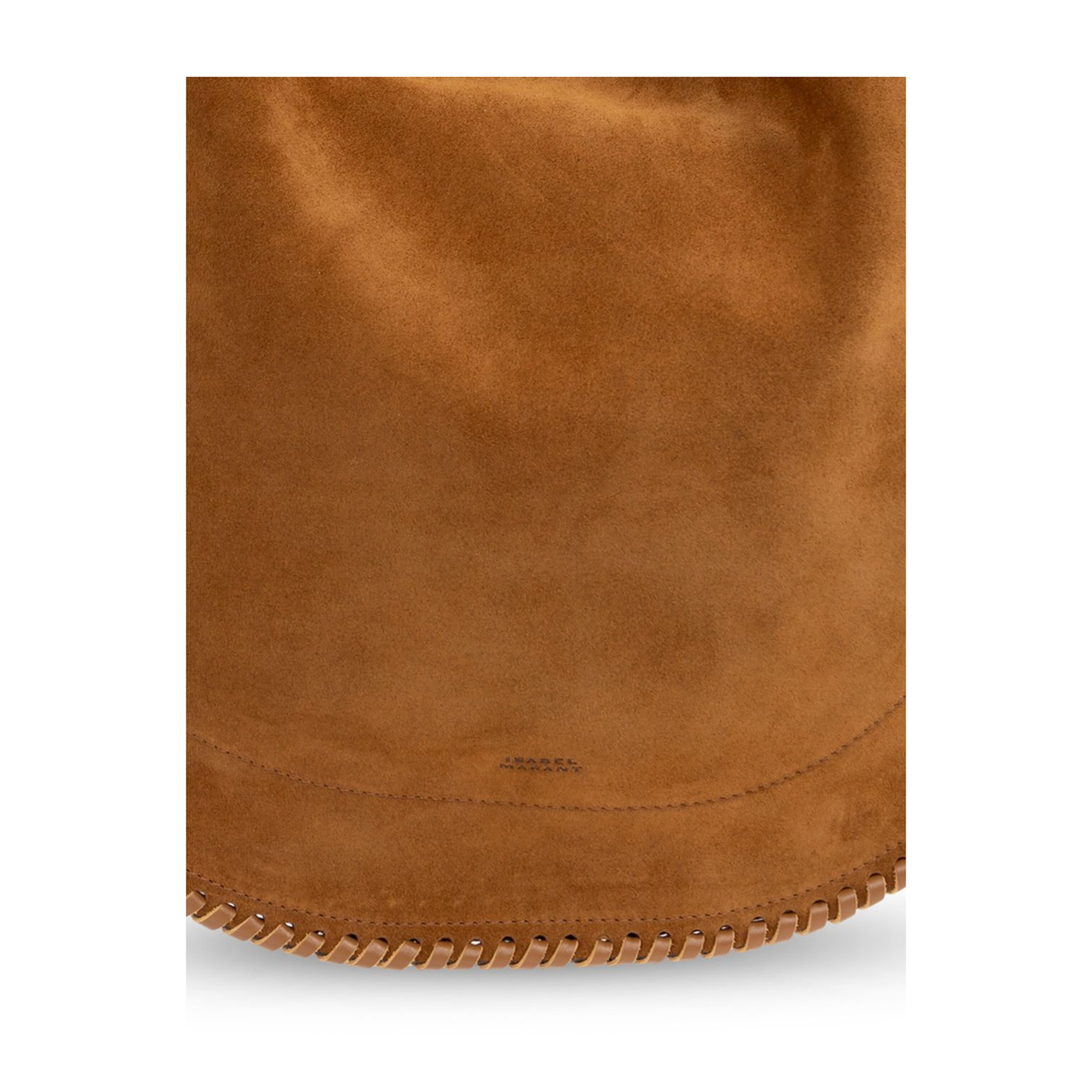 Suede Calfskin Hobo Soft Bag - Cognac - Image 4