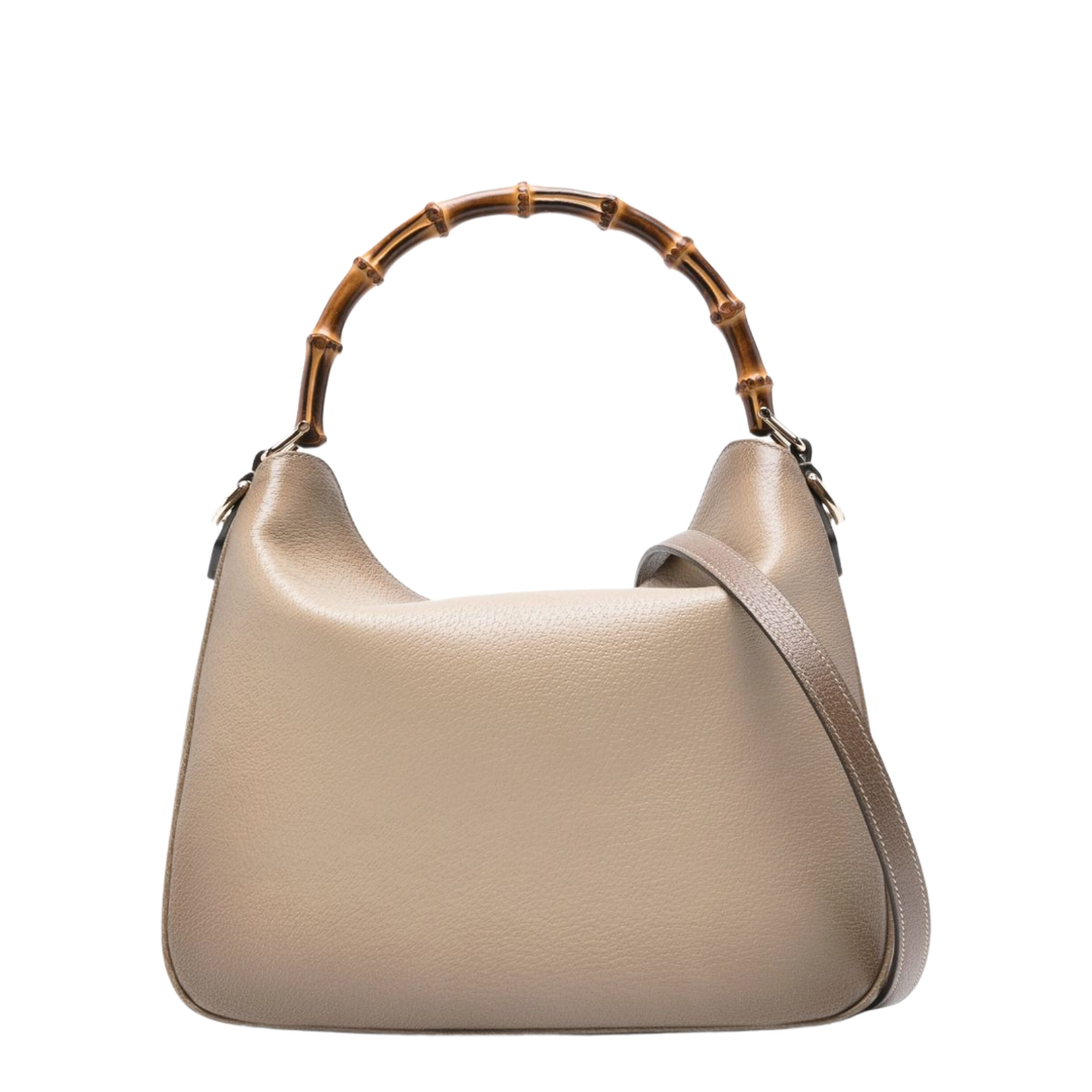 Diana Medium Leather Shoulder Bags - Beige - Image 1