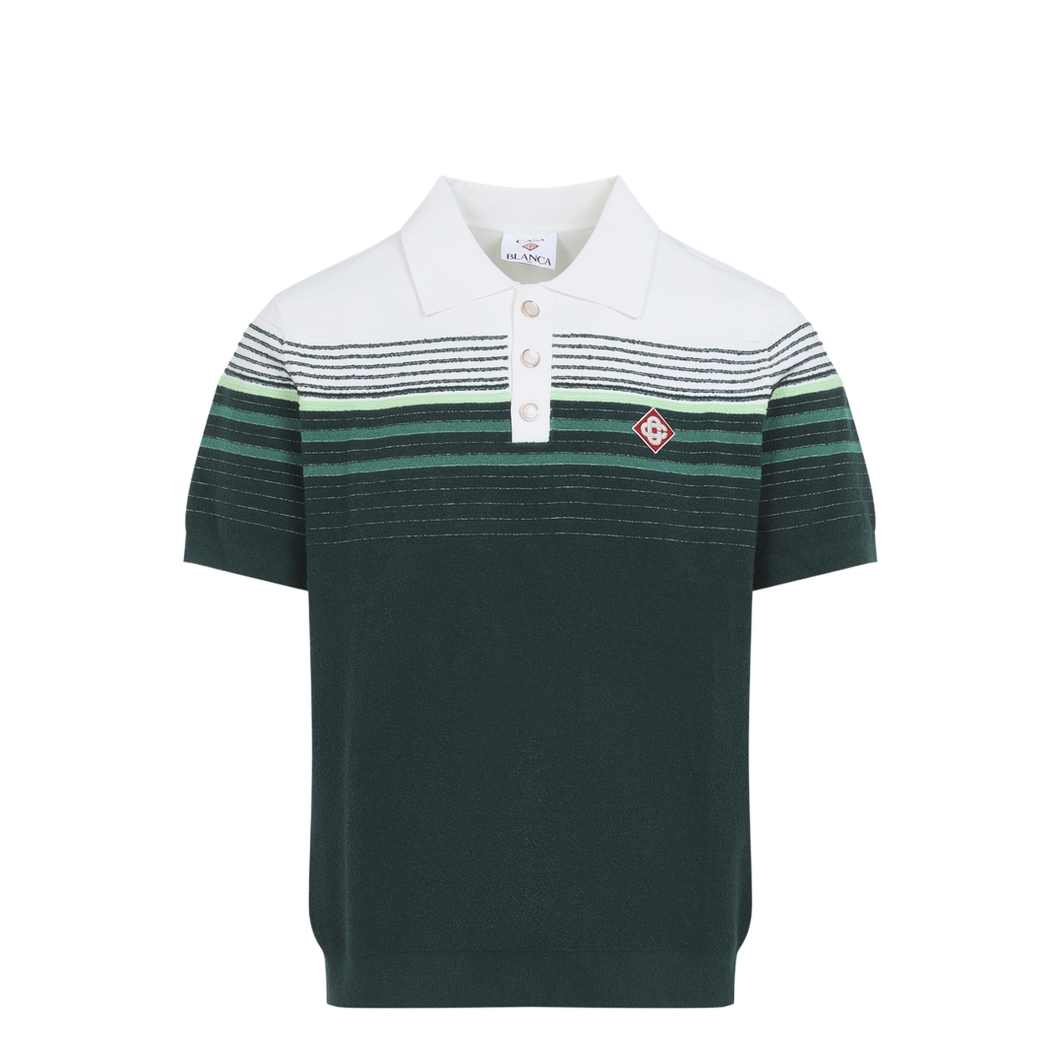Boucle Stripe Knitted Polo - Image 2