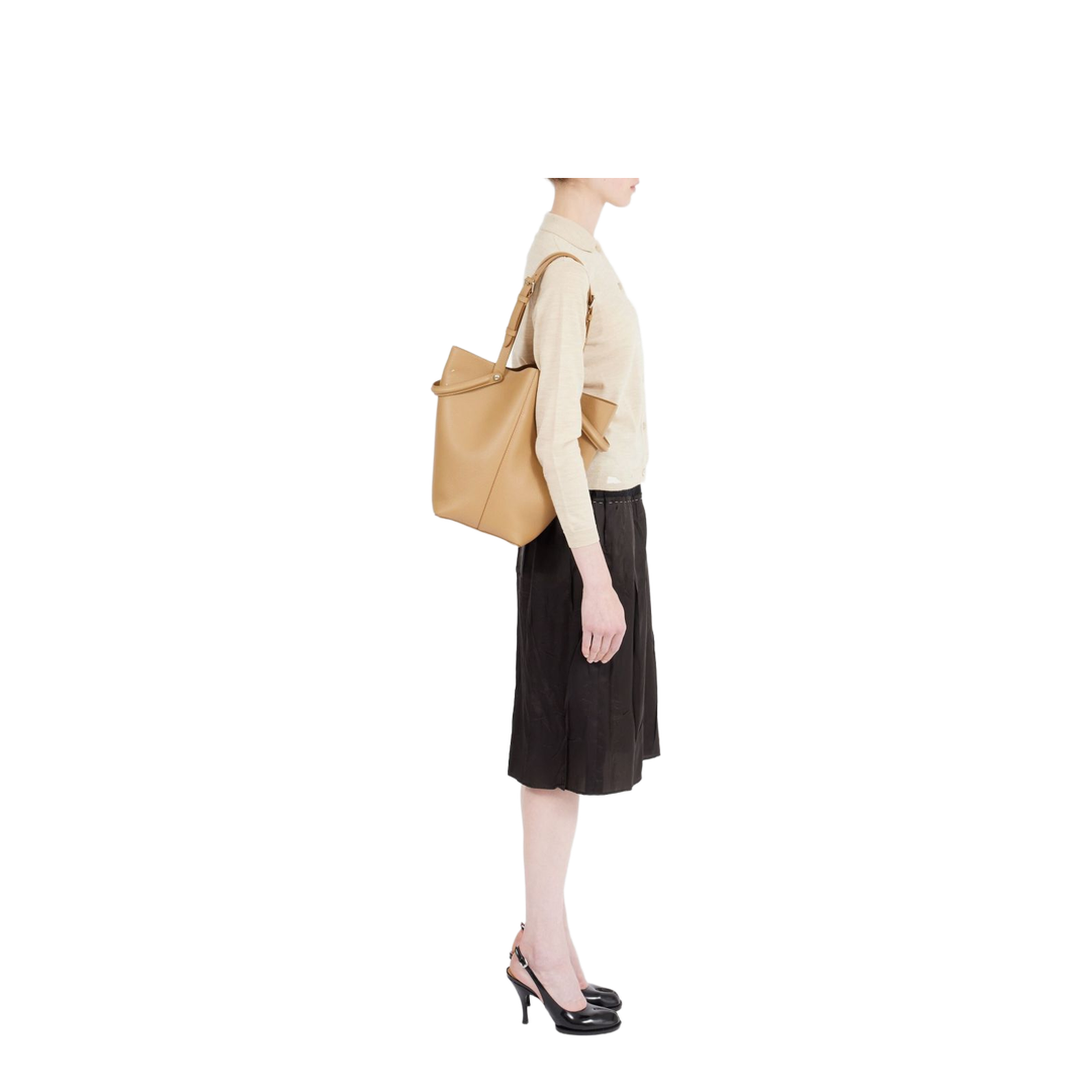 Dress-Age Medium Calfskin Tote - Light Tan - Image 3