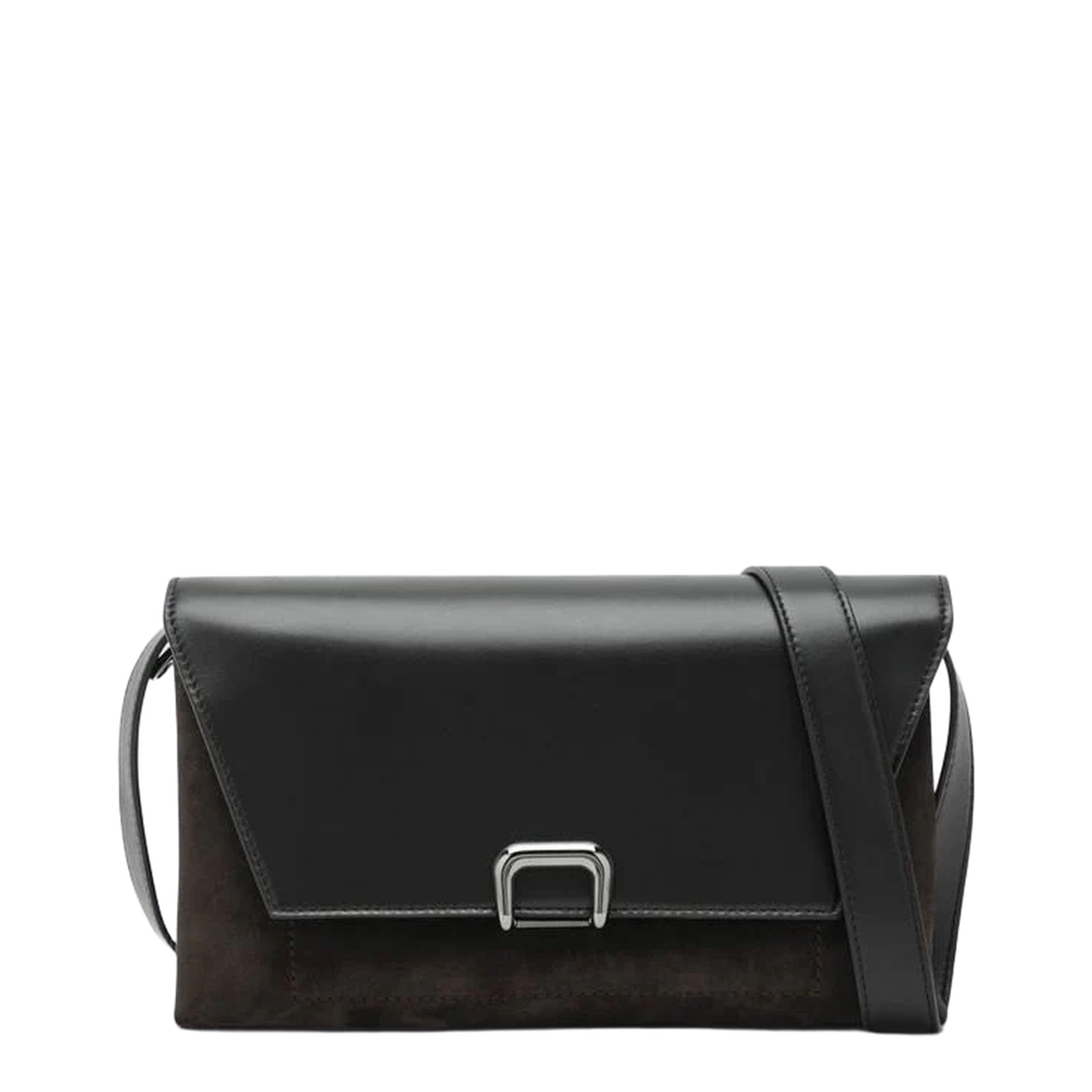 Sartorial Suede And Calf Crossbody Bag - Image 1