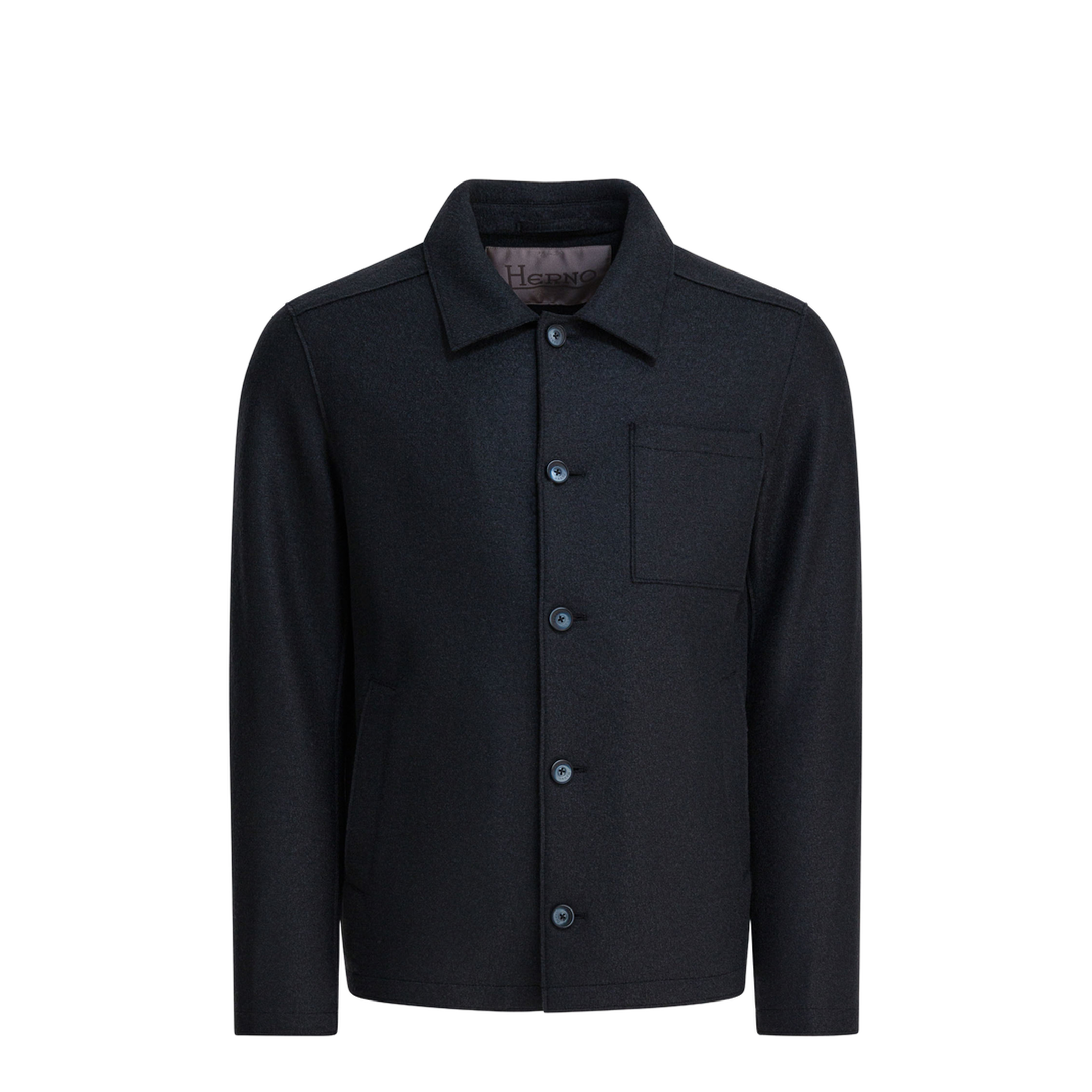 Virgin Wool Overshirt Jacket - Image 1