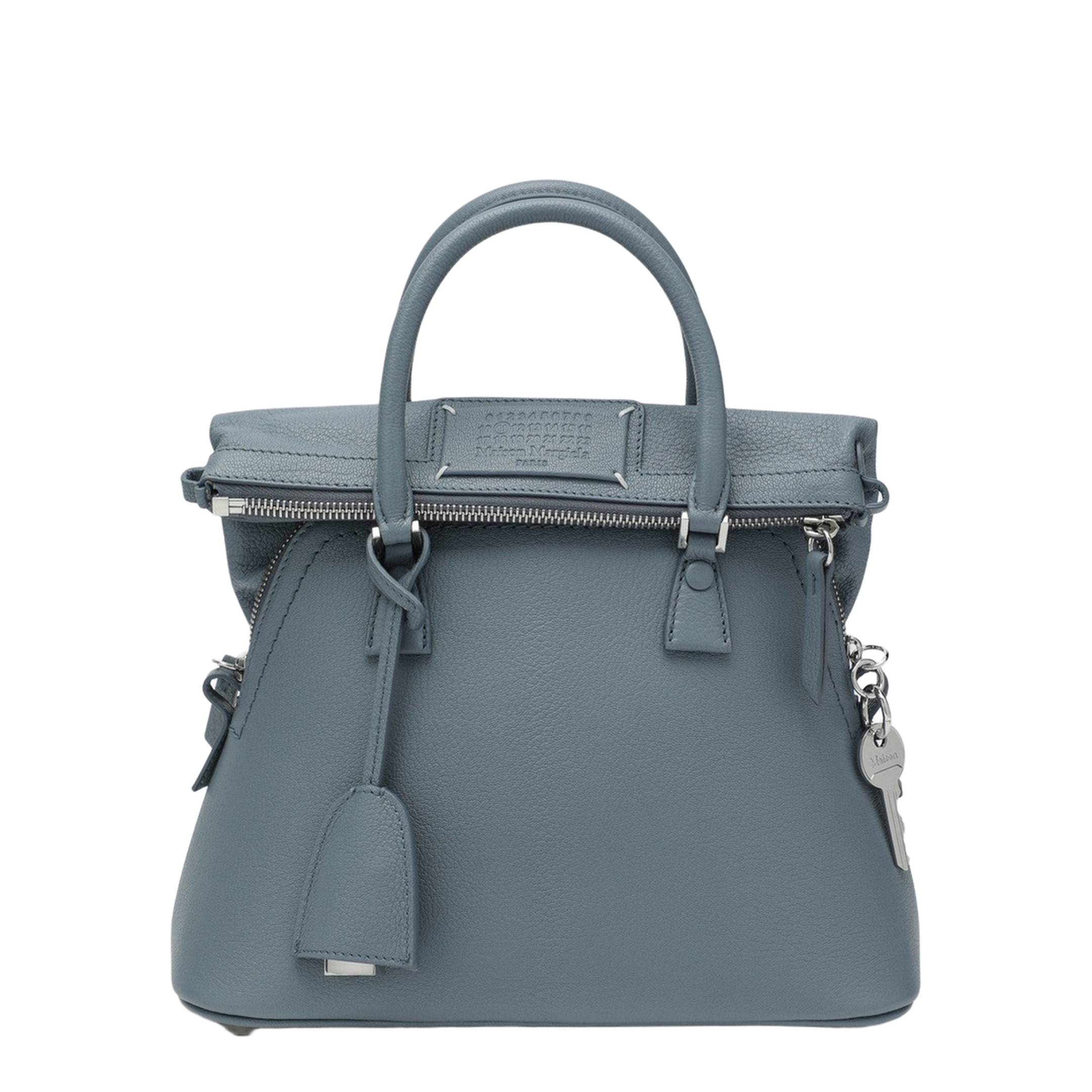 5AC Classique Mini Goat Leather Bag - Blue-Grey - Image 1