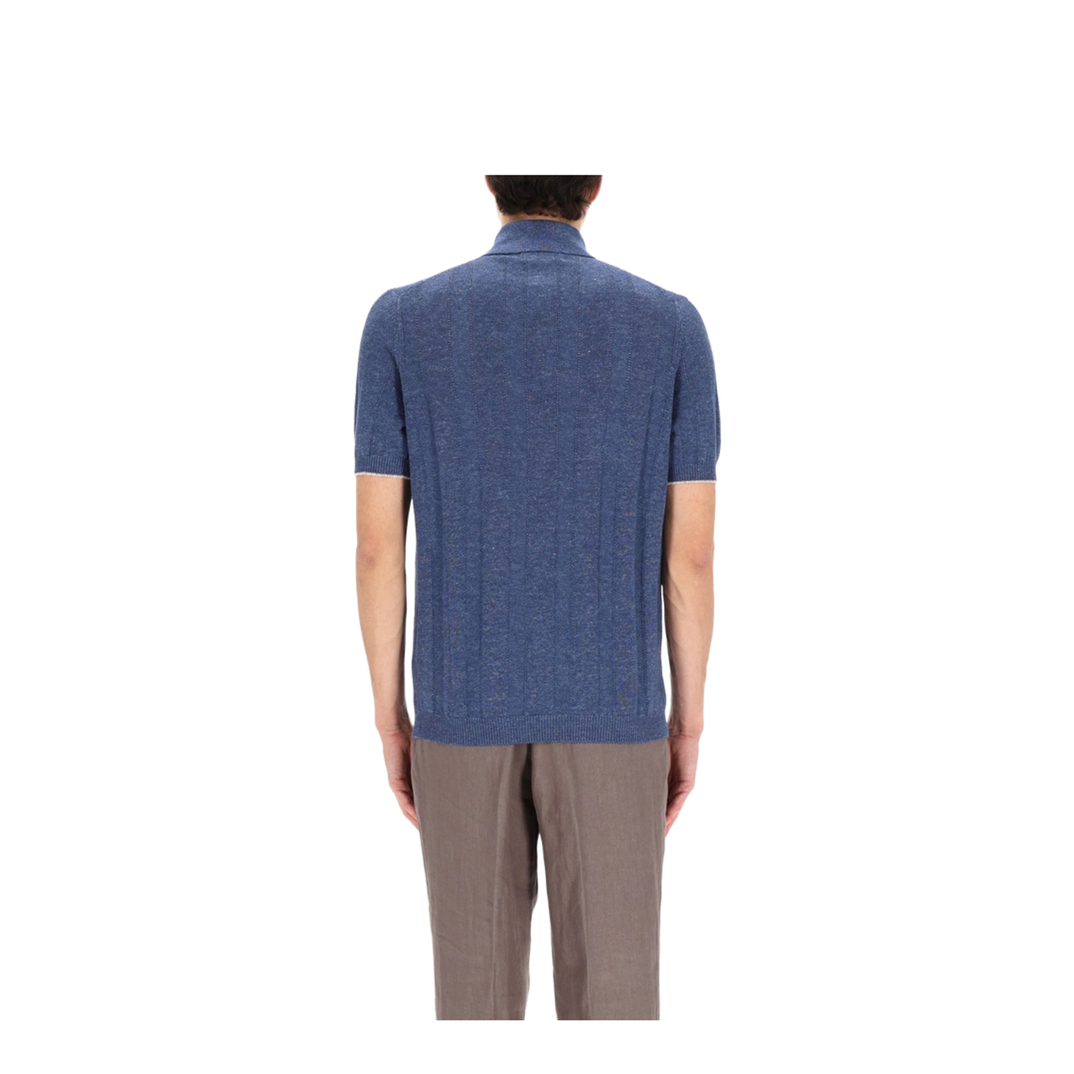 Linen Knit Polo Shirt - Image 5