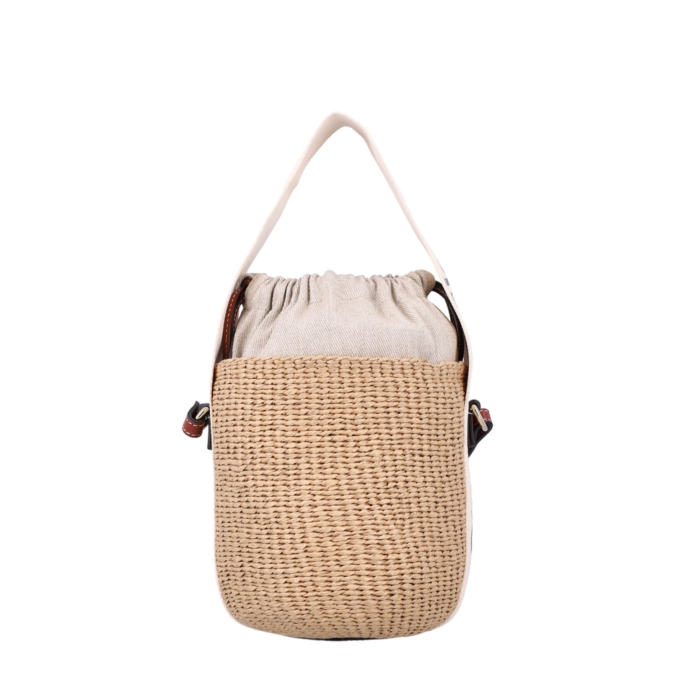 Small Woody Basket in Natural Fibers - Image 3