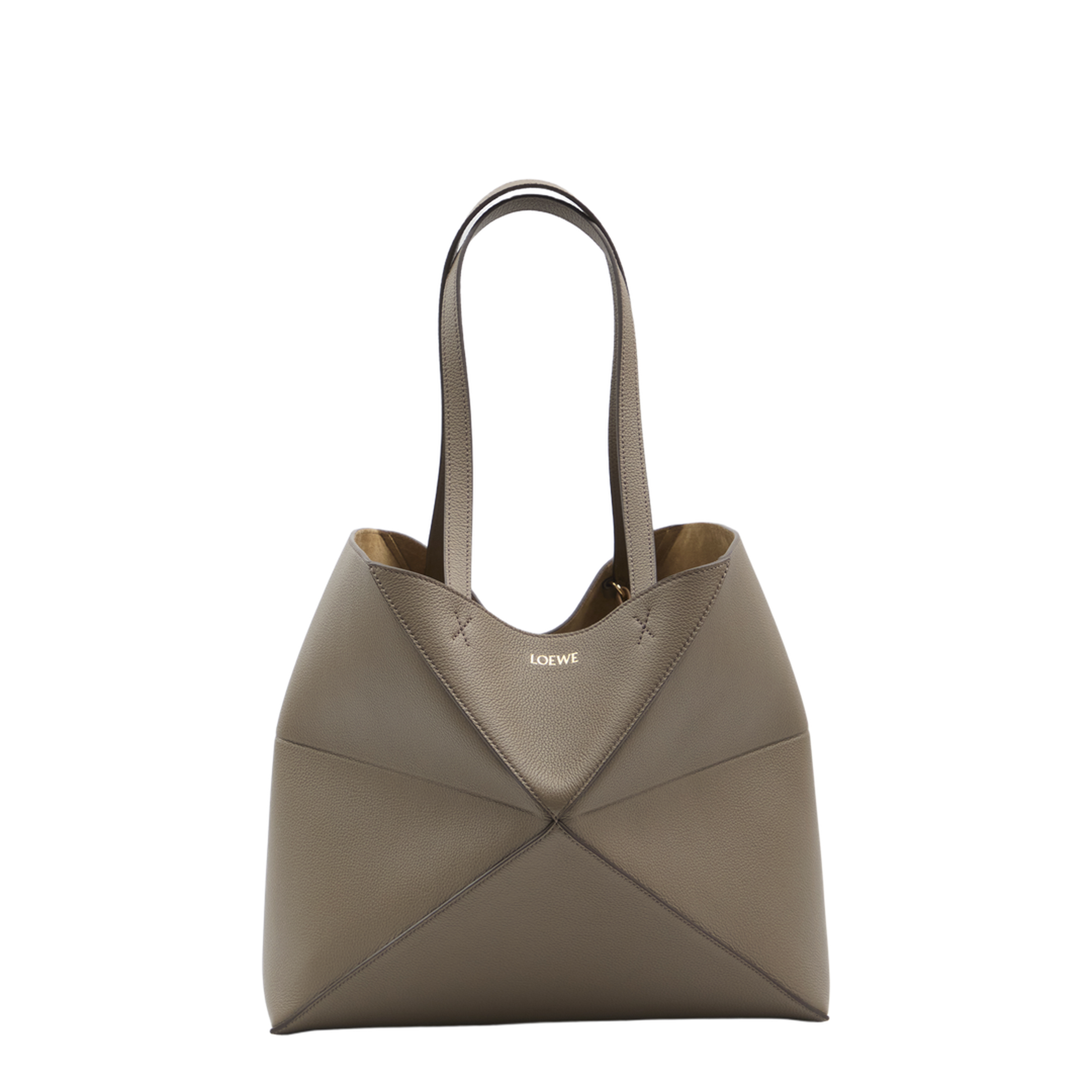 Puzzle Medium Calfskin Tote - Taupe - Image 1