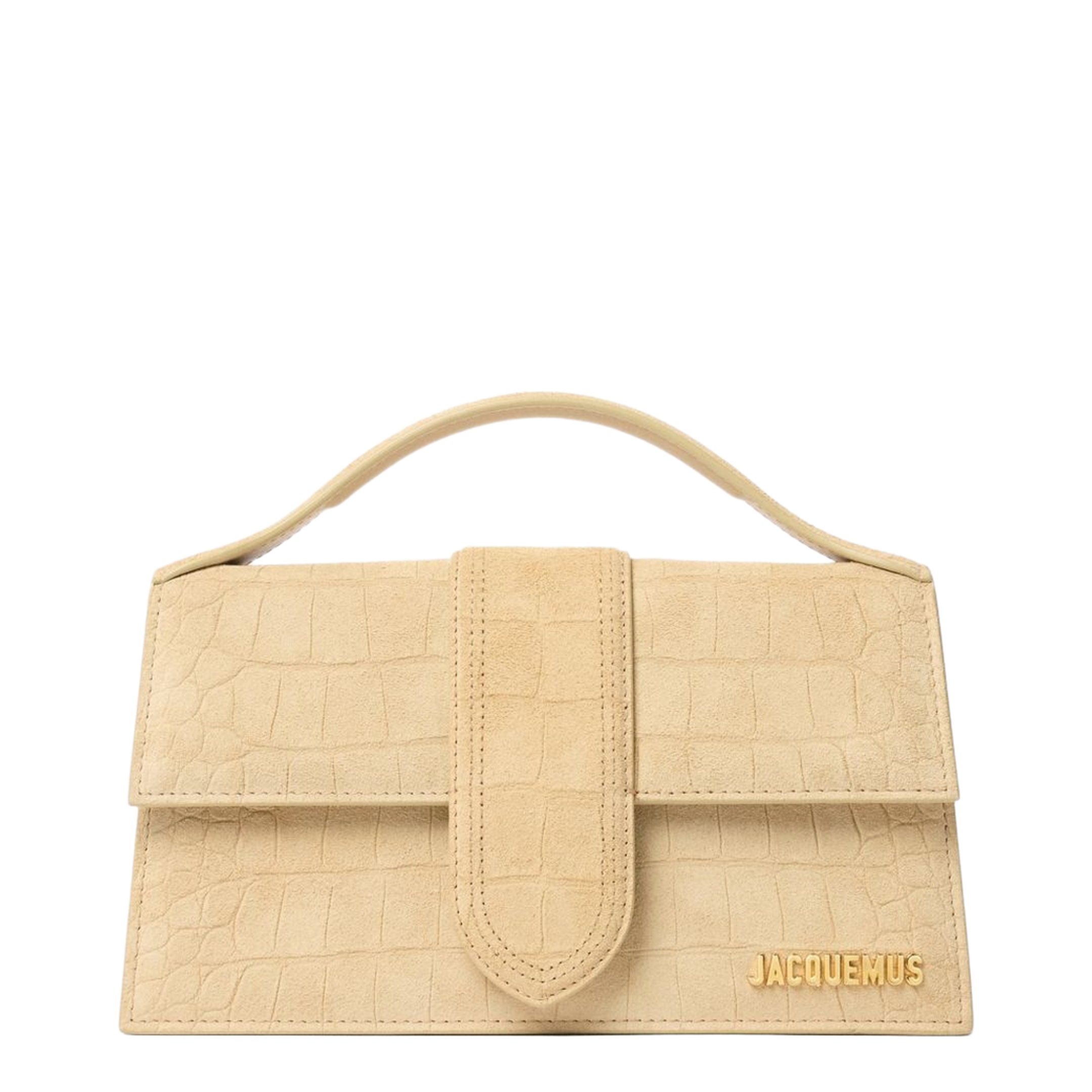 Bambino Large Calf Leather Handbag - Beige - Image 1