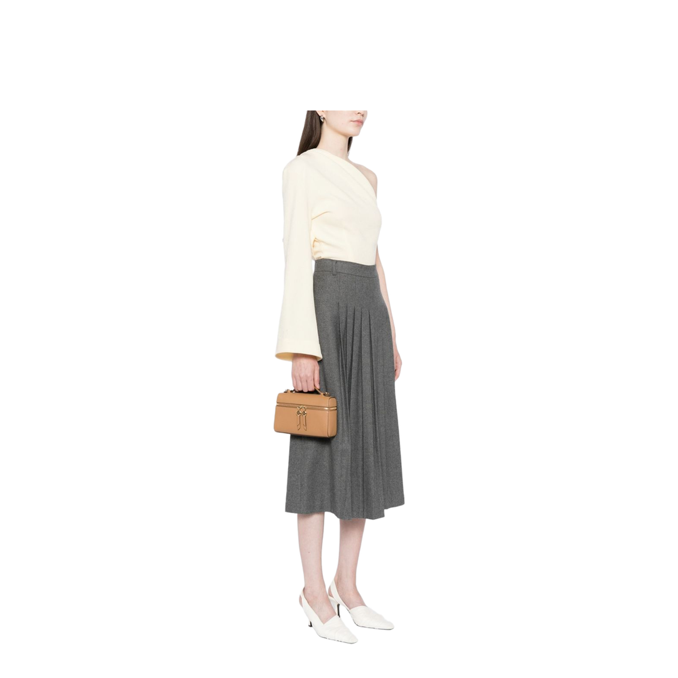 Romy Slim Mini Bag With Beige Leather Top - Image 2