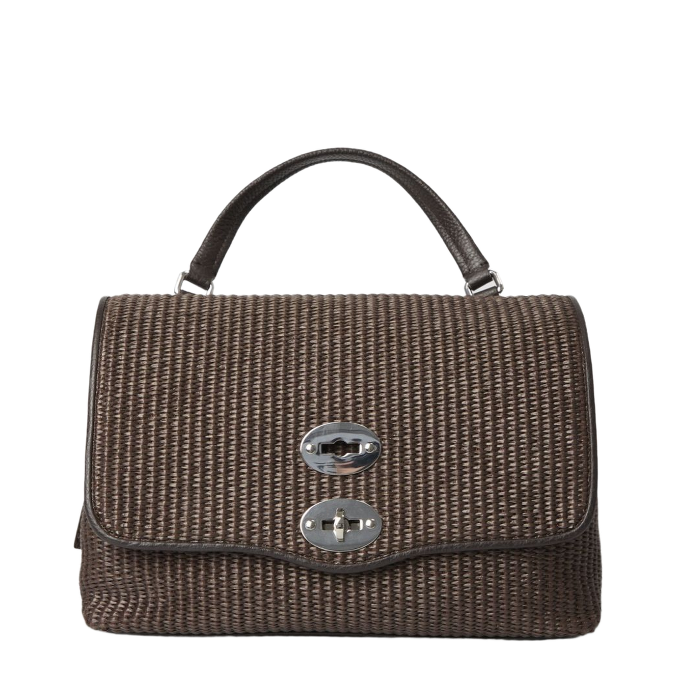 Postina Baby Wicker Top-Handle Bag - Brown Sottobosco - Image 1