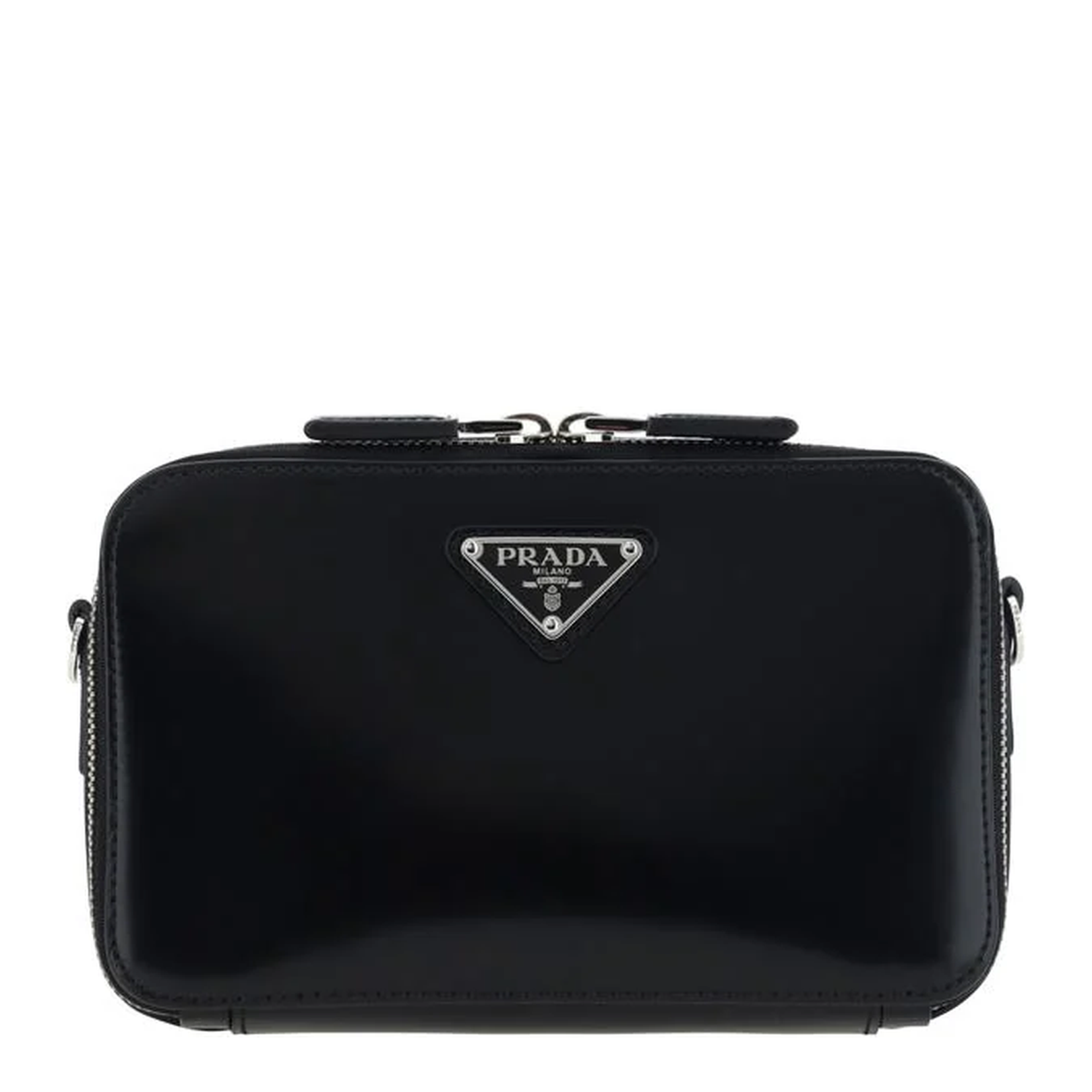 Re-Nylon Saffiano Leather Shoulder Bag - Nero - Image 1